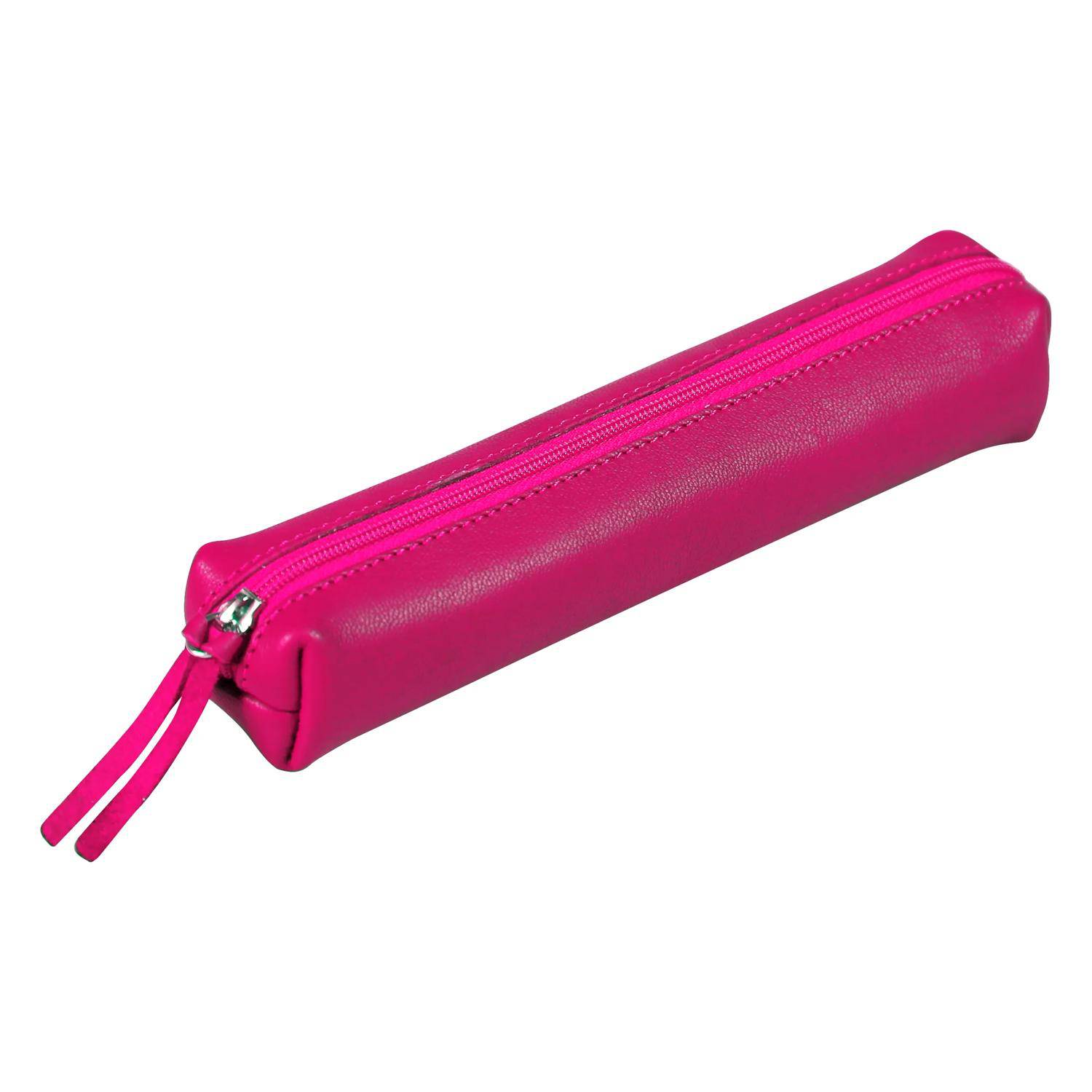 Clairefontaine 4x Schlampermäppchen Leder SLIM 19,5x2,5x4cm himbeere 410154C