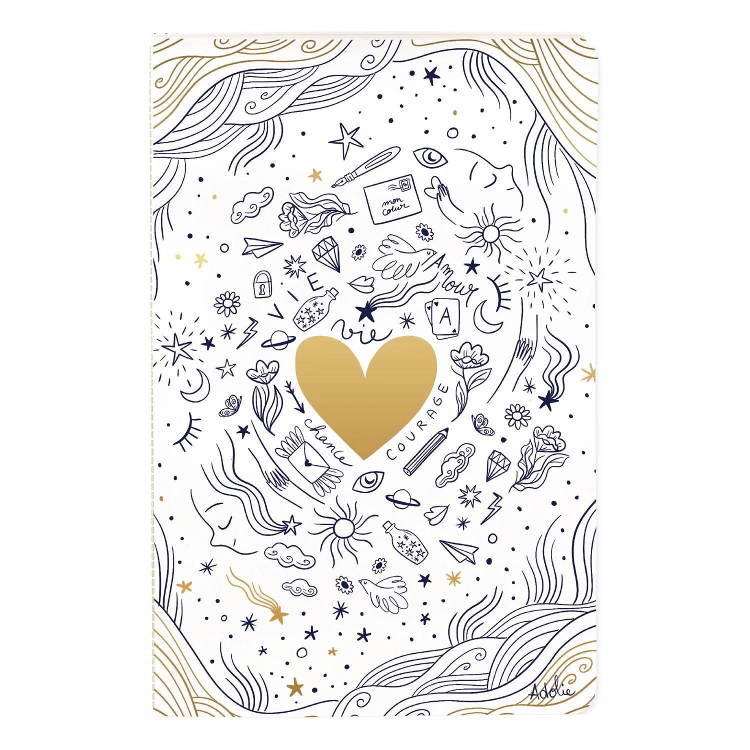 Clairefontaine 8x Adolie, Notizheft 11x17cm, 48 Bl, liniert, sortiert 116291C