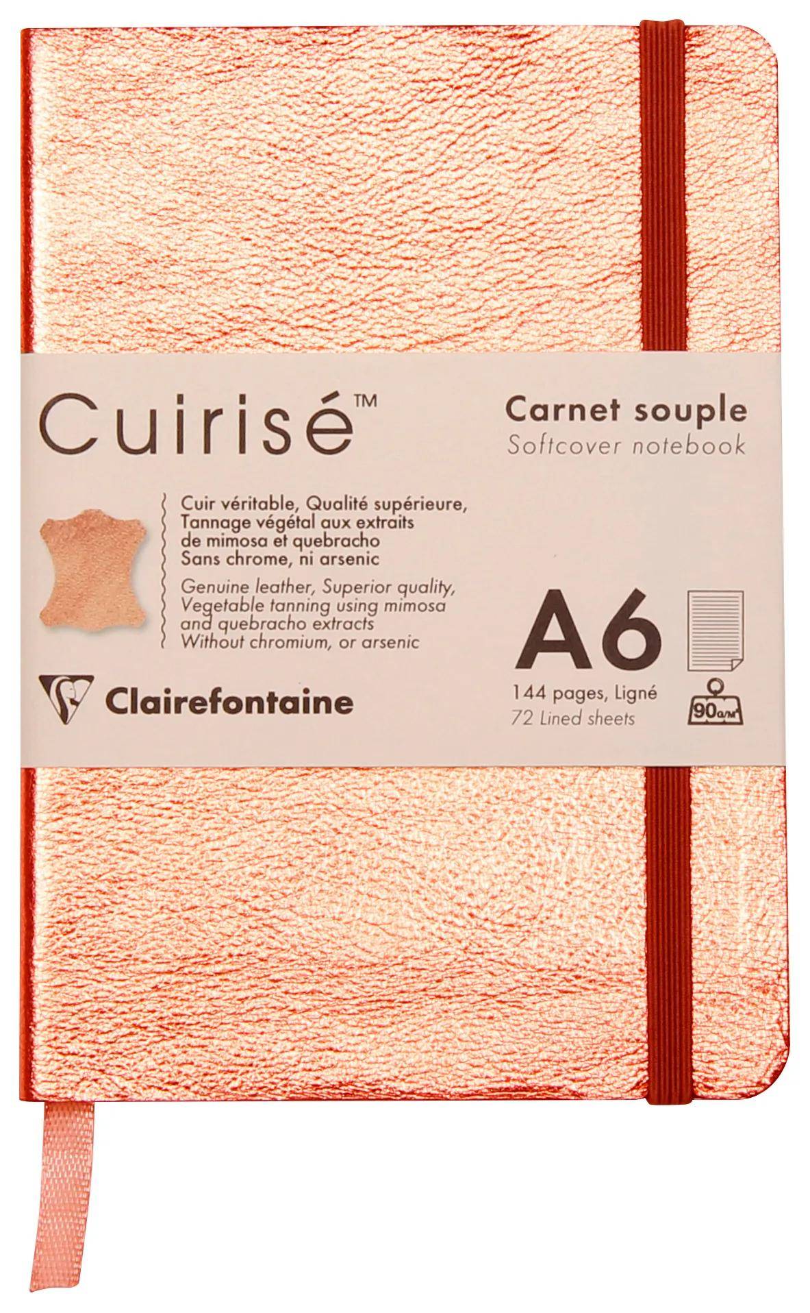 Clairefontaine 3x Notizbuch 72 Blatt blanko, A6 10,5x14,8cm Kupfer 400092C