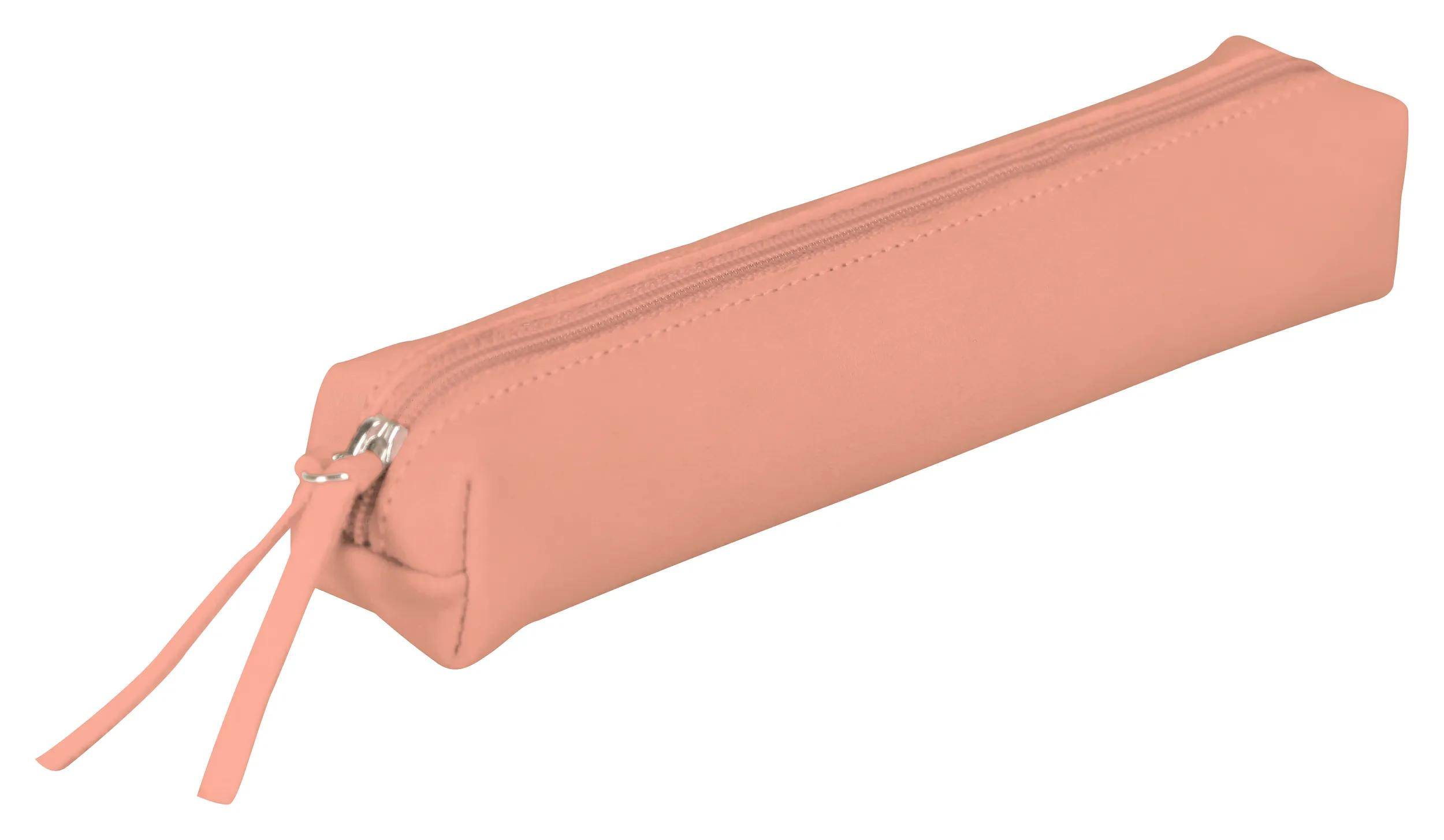 Clairefontaine 4x Schlampermäppchen Leder SLIM 19,5x2,5x4cm koralle 410157C