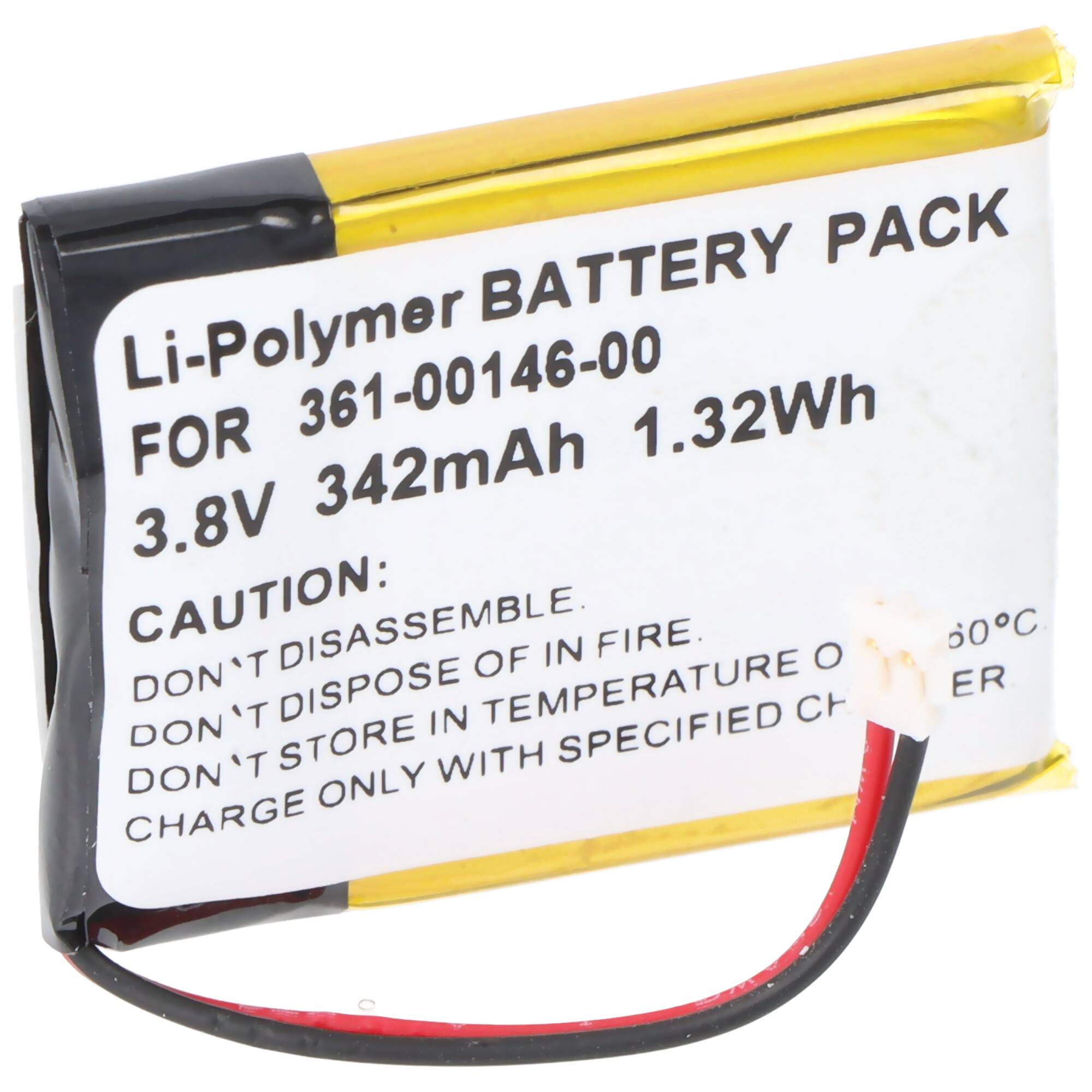 Akku passend für Garmin Forerunner 955 Solar, Li-Polymer, 3,87V, 342mAh, 1,32Wh, ohne Werkzeug