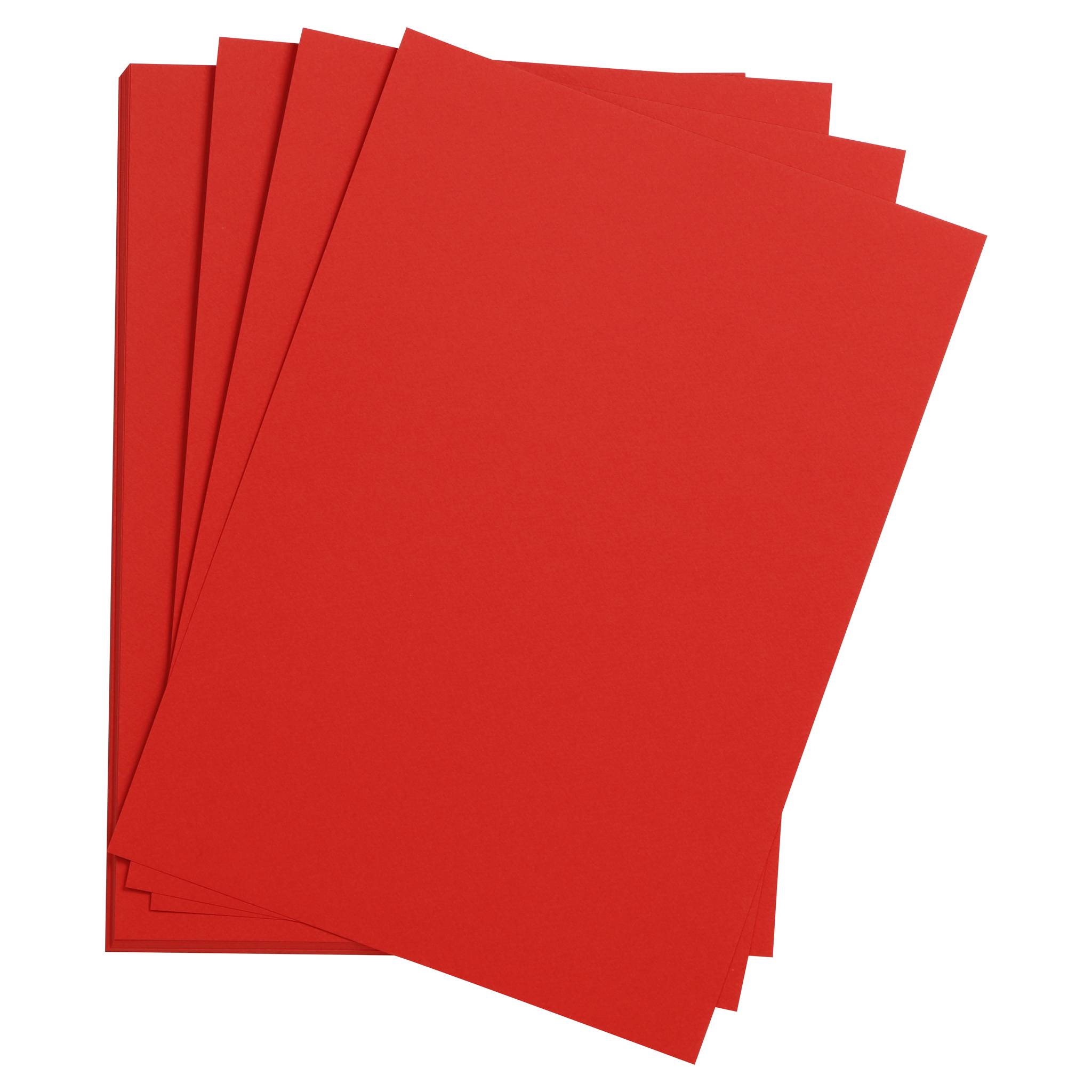 Clairefontaine Zeichenpapier 50x65 cm 160g, Pack. 24 Bogen - Mohnrot 93774C