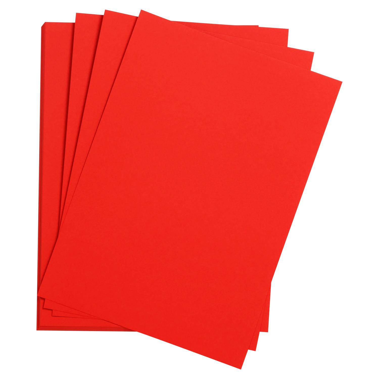 Clairefontaine Zeichenpapier 50x65 cm 160g, Pack. 24 Bogen - Mohnrot 93774C