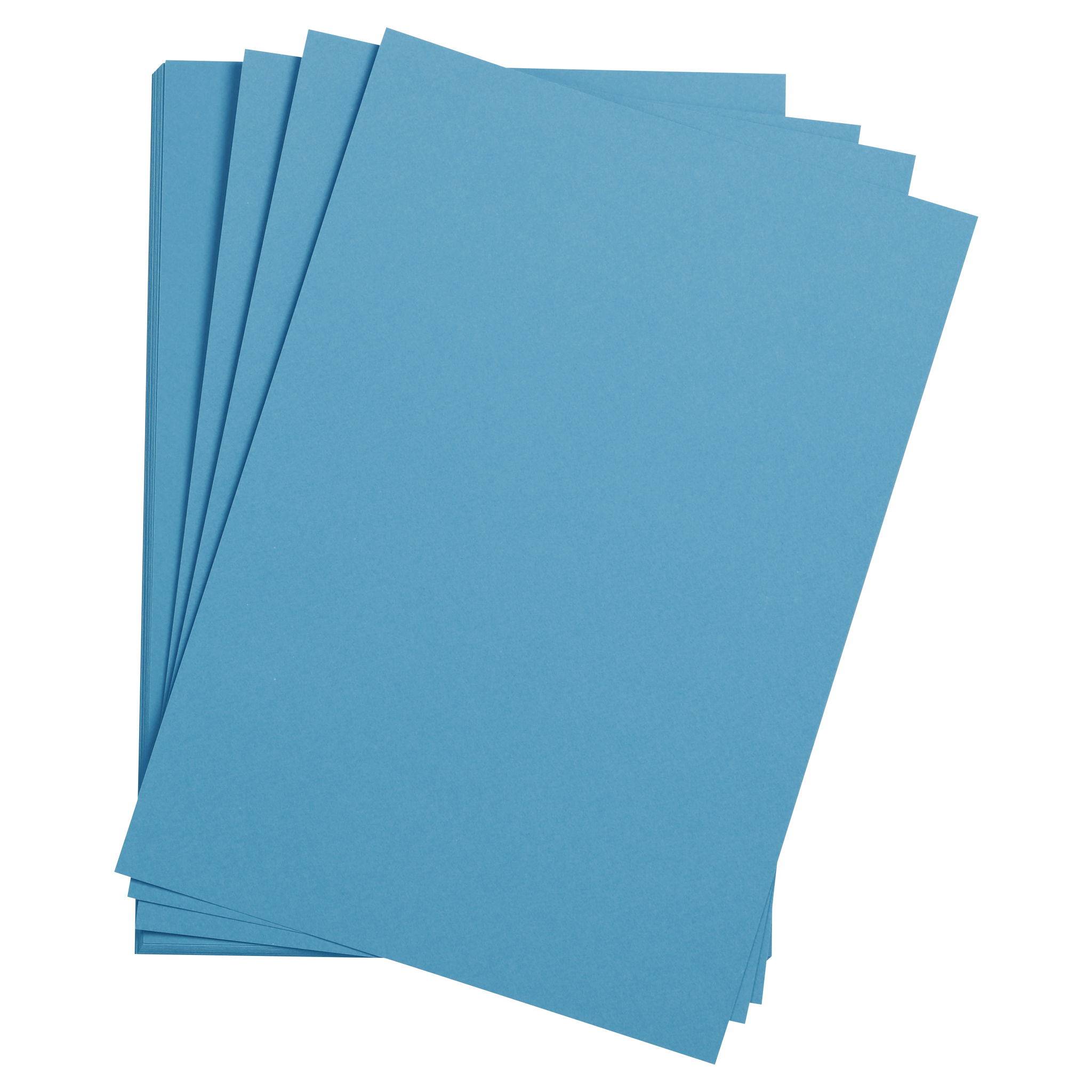 Clairefontaine Zeichenpapier 50x65 cm 160g, Pack. 24 Bogen - Türkisblau 93779C
