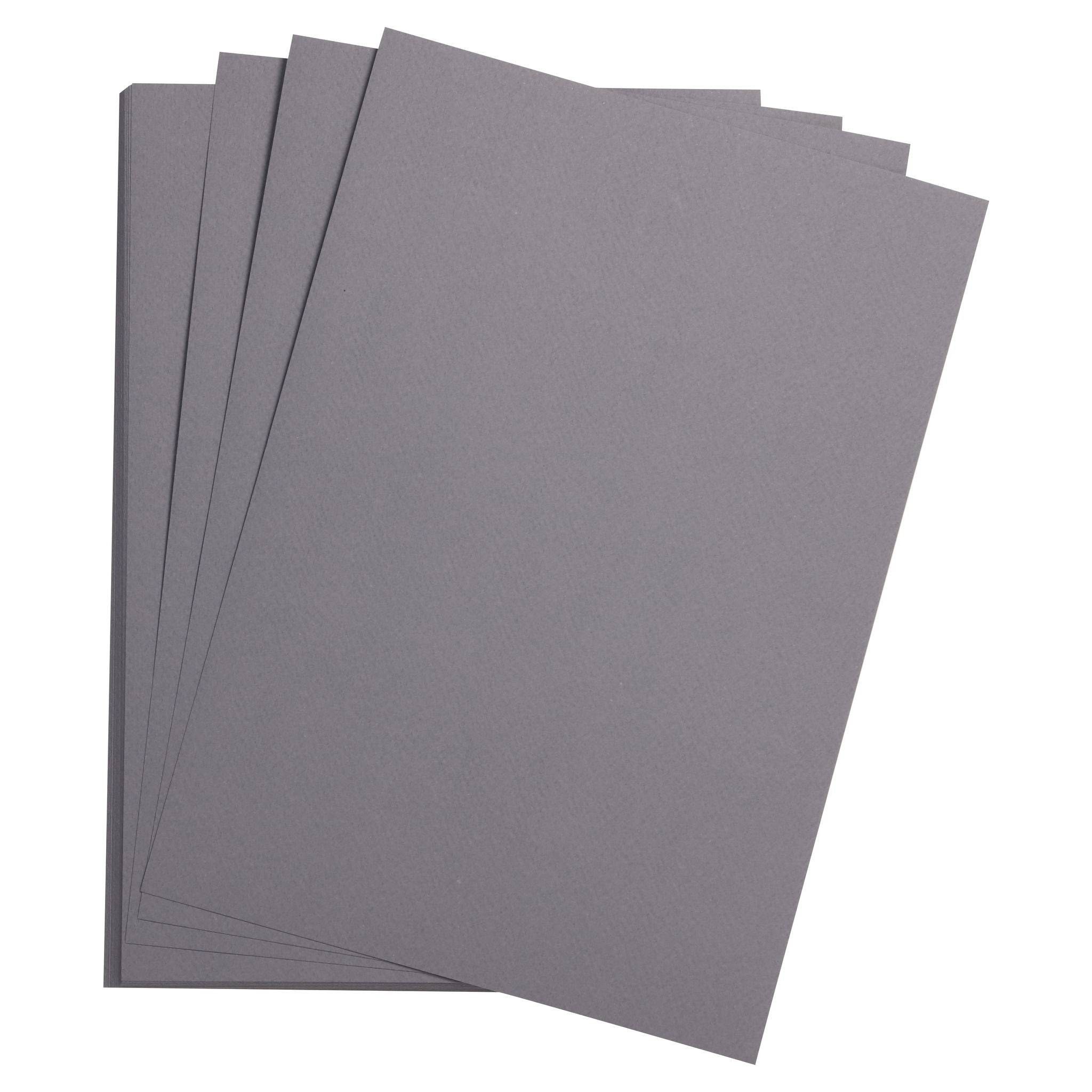 Clairefontaine Zeichenpapier 50x65 cm 160g, Pack. 24 Bogen - Dunkelgrau 93768C