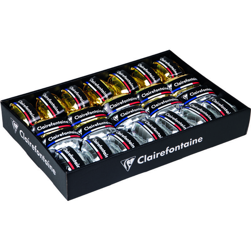 Clairefontaine Ringelband-Eiknäuel, gold & silber sortiert