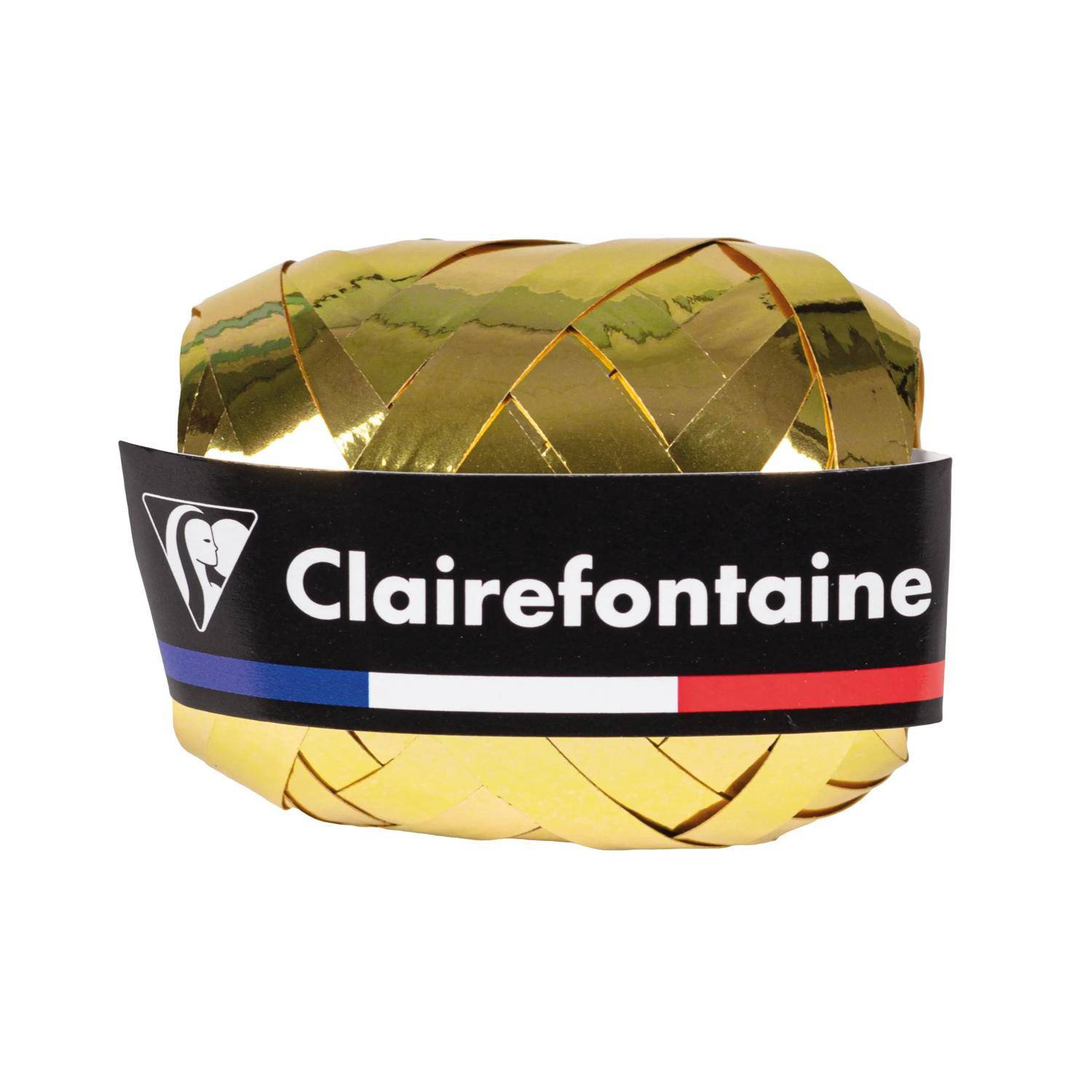 Clairefontaine Display 24 Geschenkband Metallic-Effekt Gold und Silber 612008C