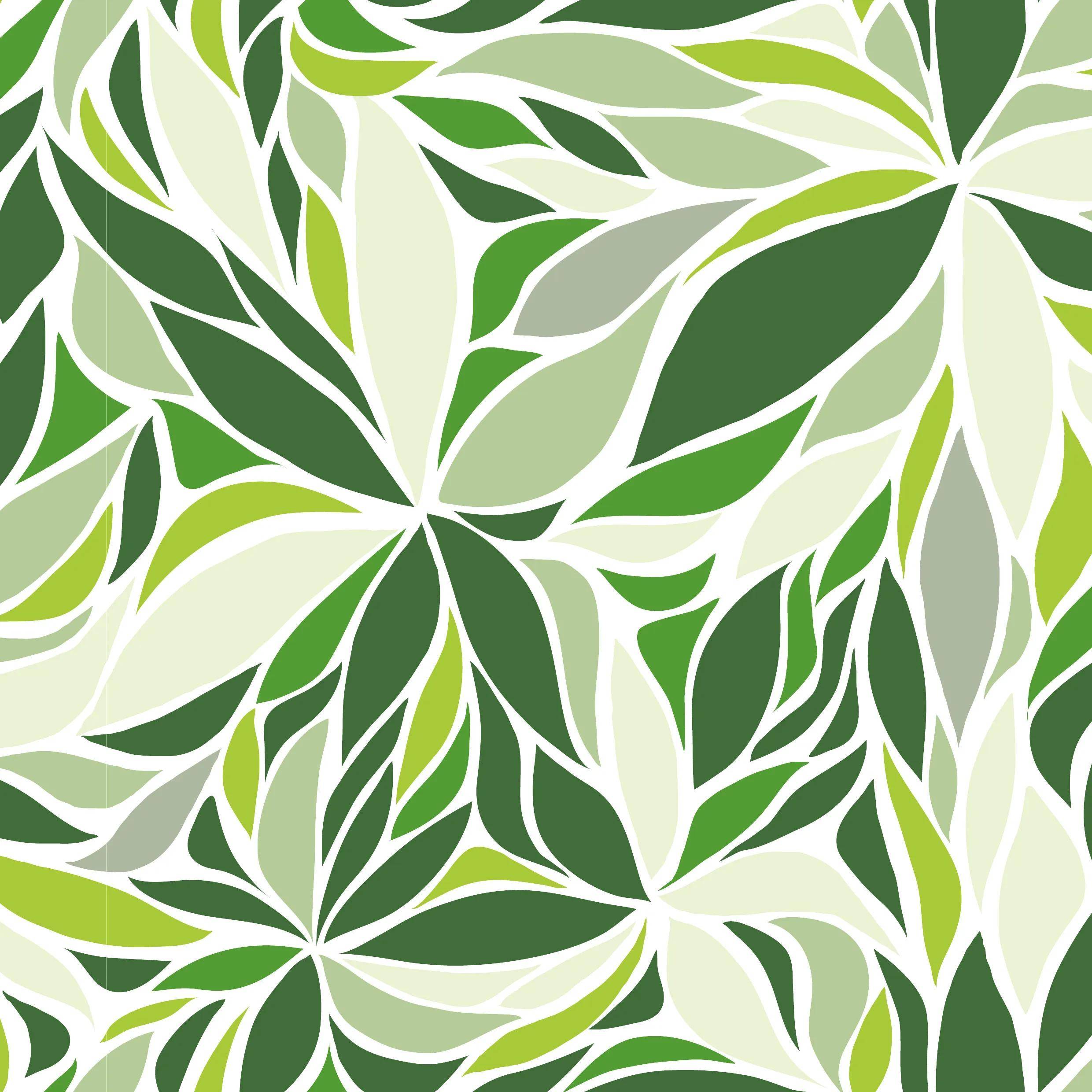 Clairefontaine Geschenkpapier Excellia 80g, 50x0,70m, Blütenblätter Grün 202115C
