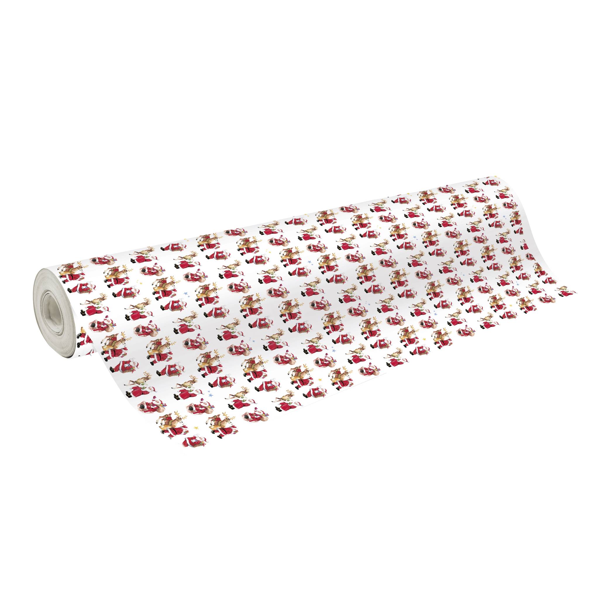 Clairefontaine Geschenkpapierrolle Alliance 60g 50x0,70m, Santa - Weiß 211924C