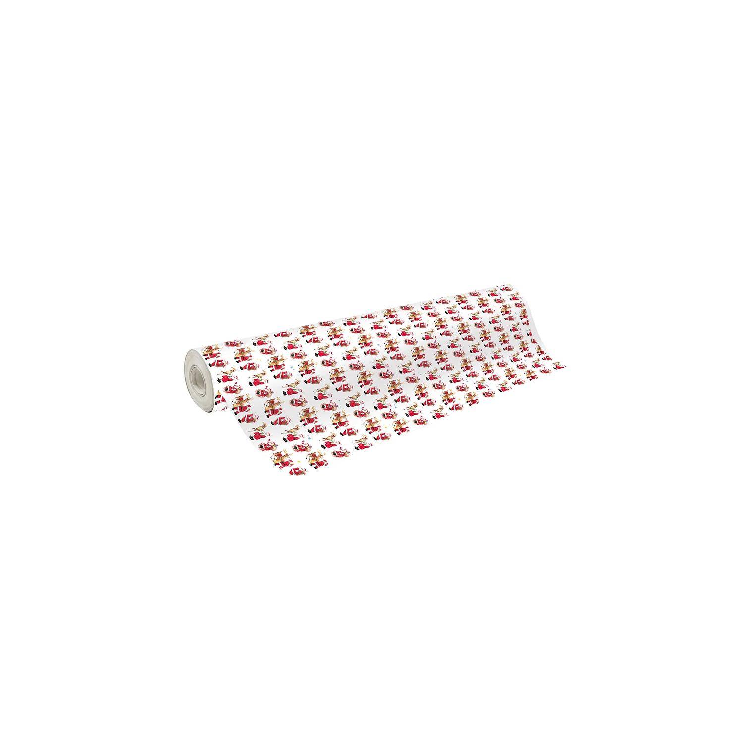 Clairefontaine Geschenkpapierrolle Alliance 60g 50x0,70m, Santa - Weiß 211924C