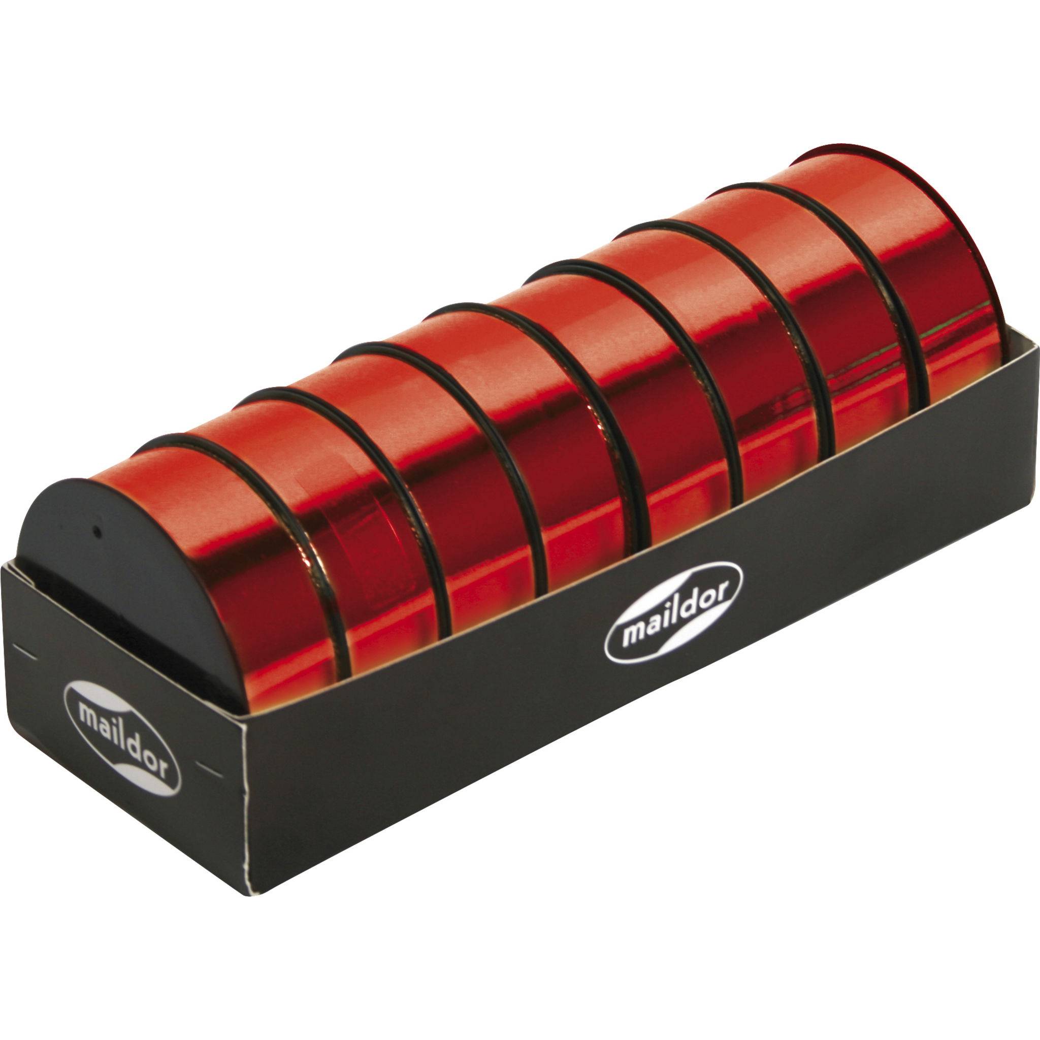 Clairefontaine Set 8 Spulen Geschenkbänder Metallic-Effekt 10mx25mm Rot 616106C