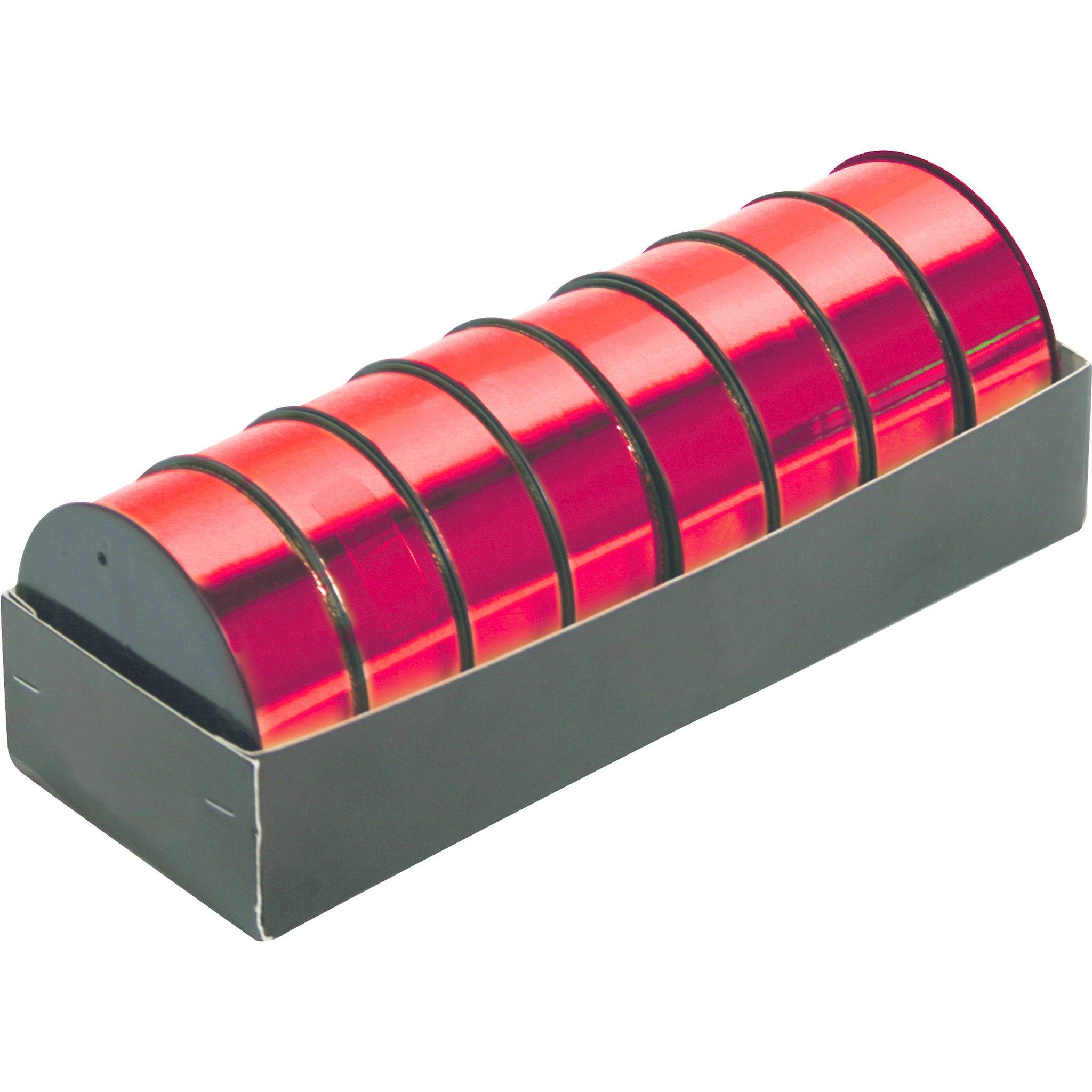 Clairefontaine Set 8 Spulen Geschenkbänder Metallic-Effekt 10mx25mm Rot 616106C