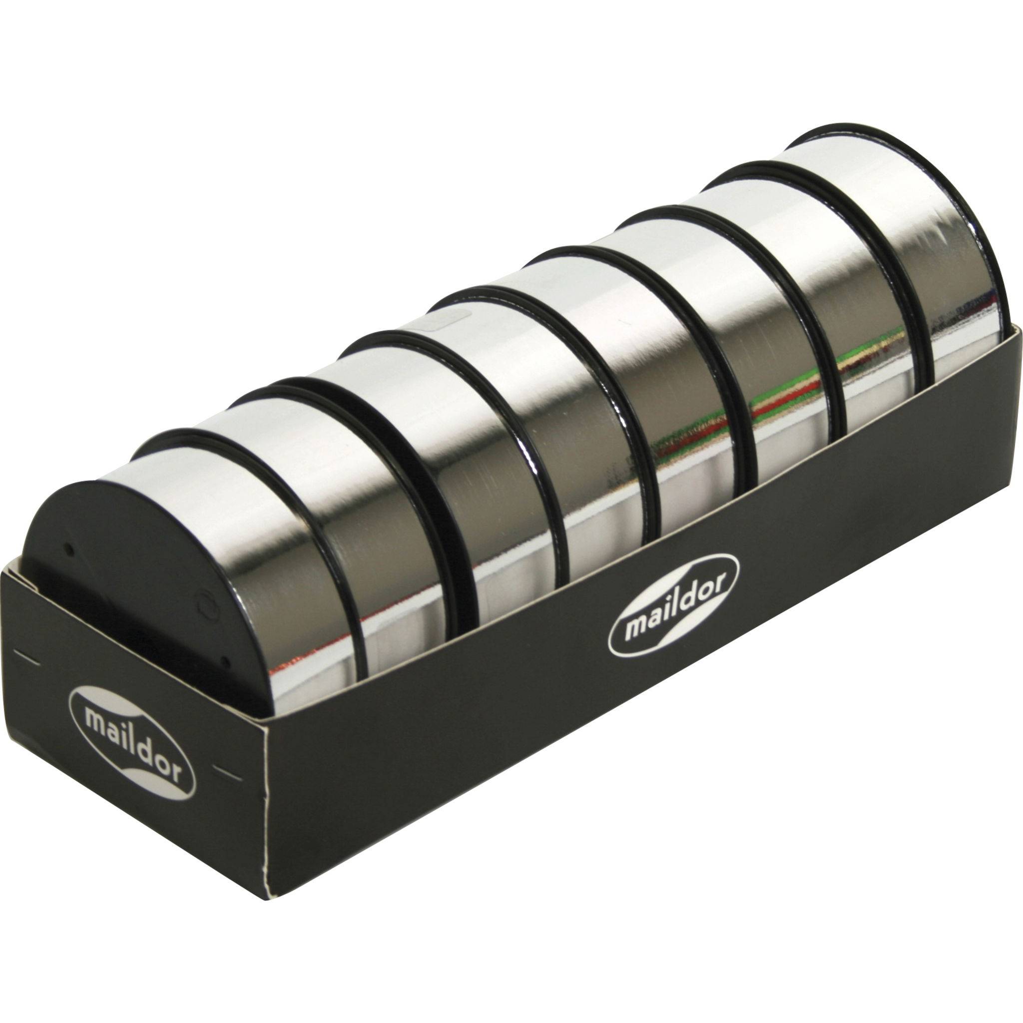 Clairefontaine 8 Spulen Geschenkbänder Metallic-Effekt 10mx25mm Silber 616176C