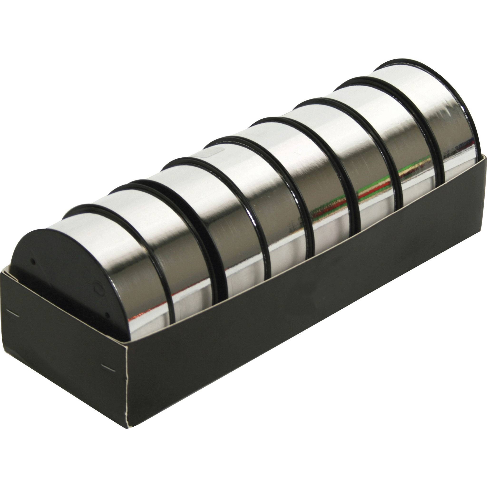 Clairefontaine 8 Spulen Geschenkbänder Metallic-Effekt 10mx25mm Silber 616176C