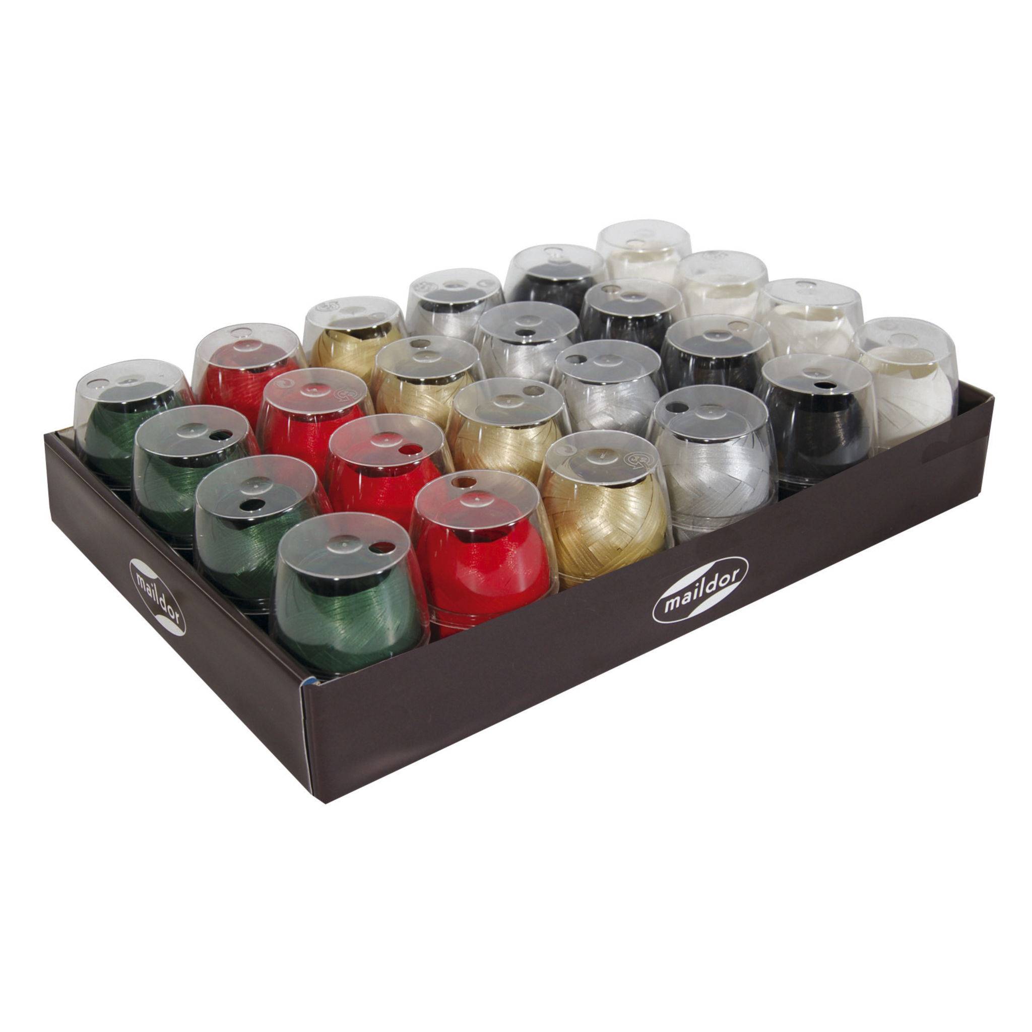 Clairefontaine Set 24 Geschenkband matt, 10mx7mm Farben sort. Sort. 613099C