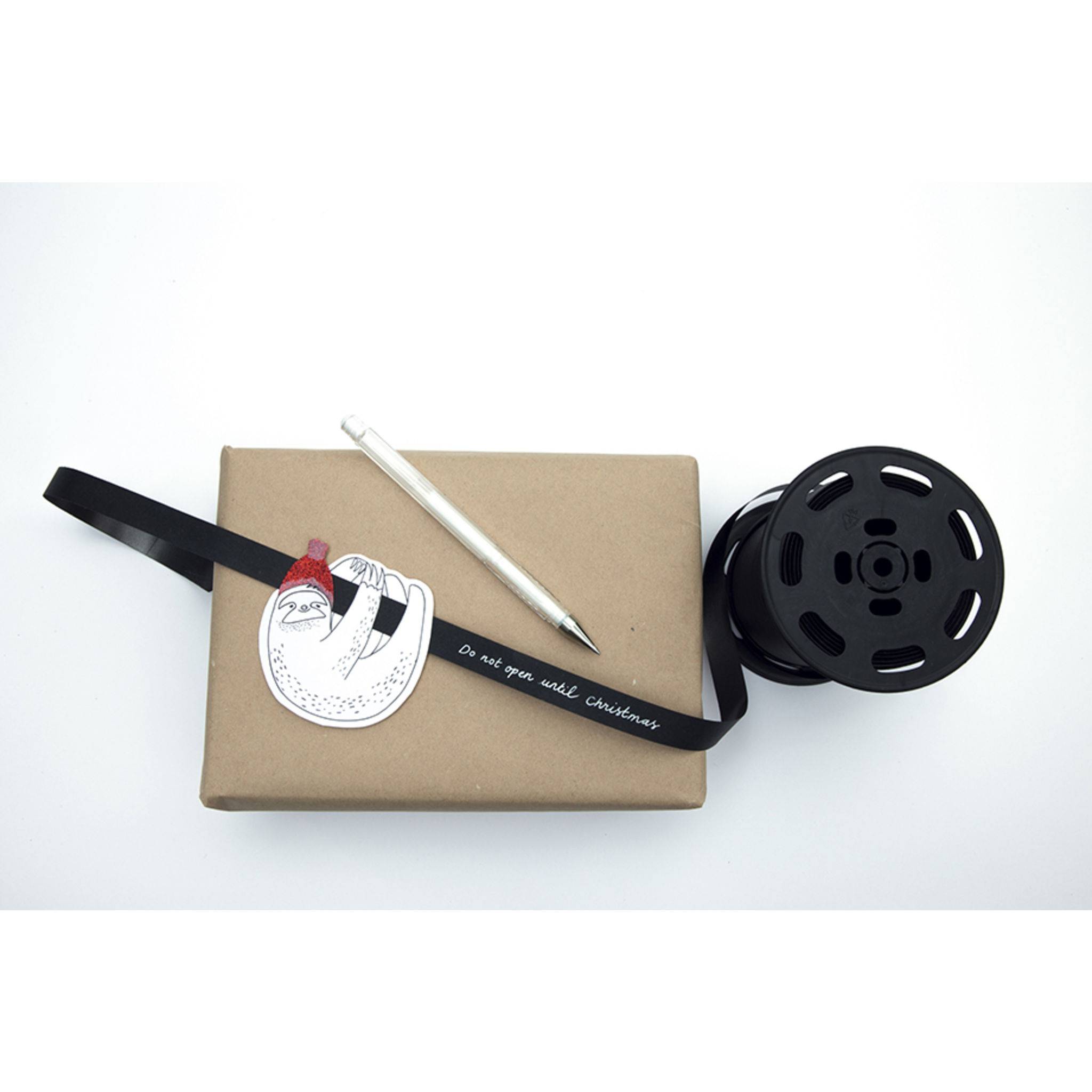 Clairefontaine Geschenkband 100mx15mm mit Schiefertafel Schwarz 602133C