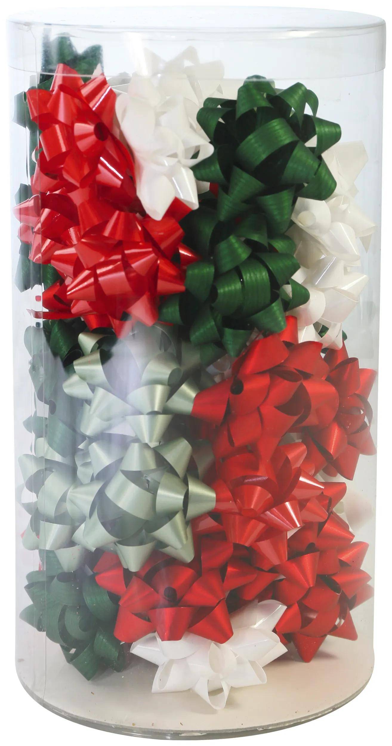Clairefontaine Kleine Rohrverpackung 50 Schleifen Ø 5cm Sort.Weihnachten 211396C
