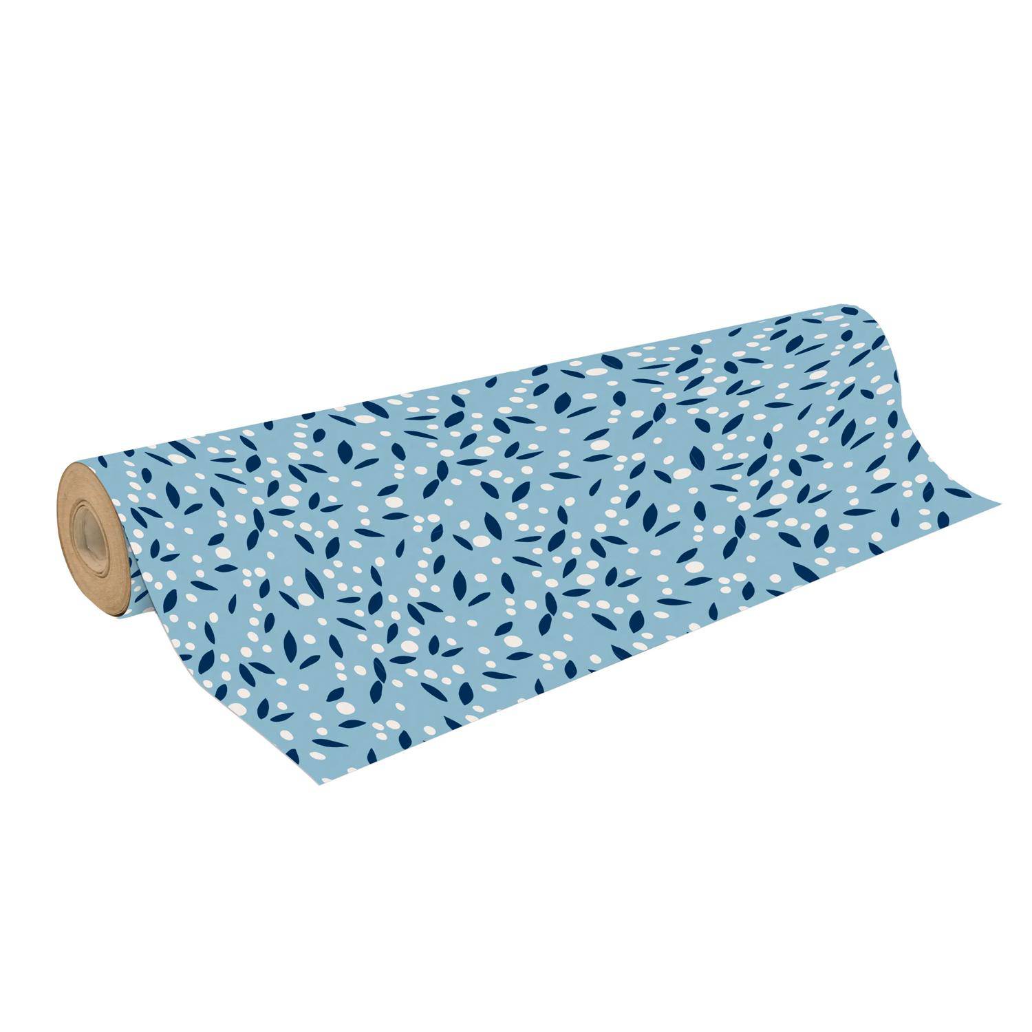 Clairefontaine Geschenkpapierrolle Kraft 70g 50x0,70m, Minimalist - Blau 223859C