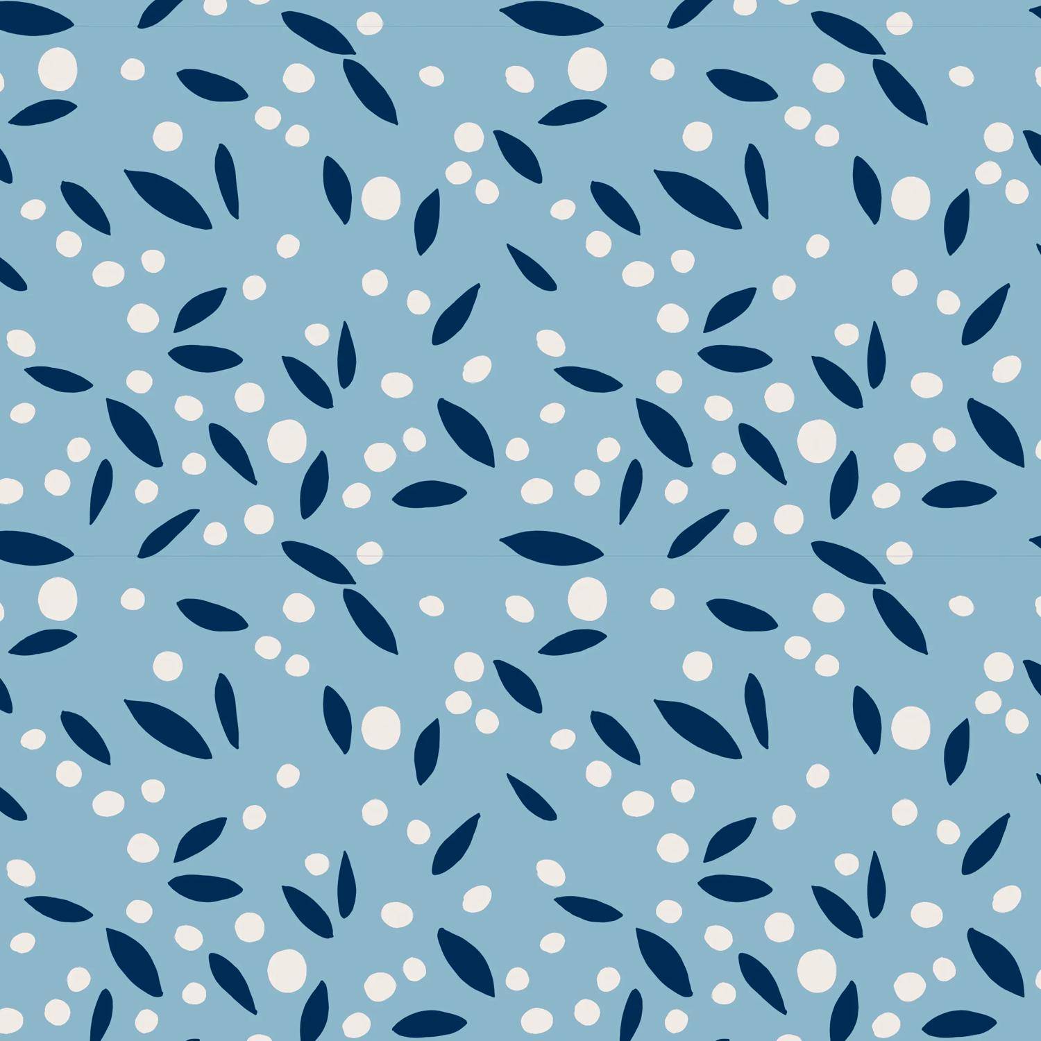 Clairefontaine Geschenkpapierrolle Kraft 70g 50x0,70m, Minimalist - Blau 223859C