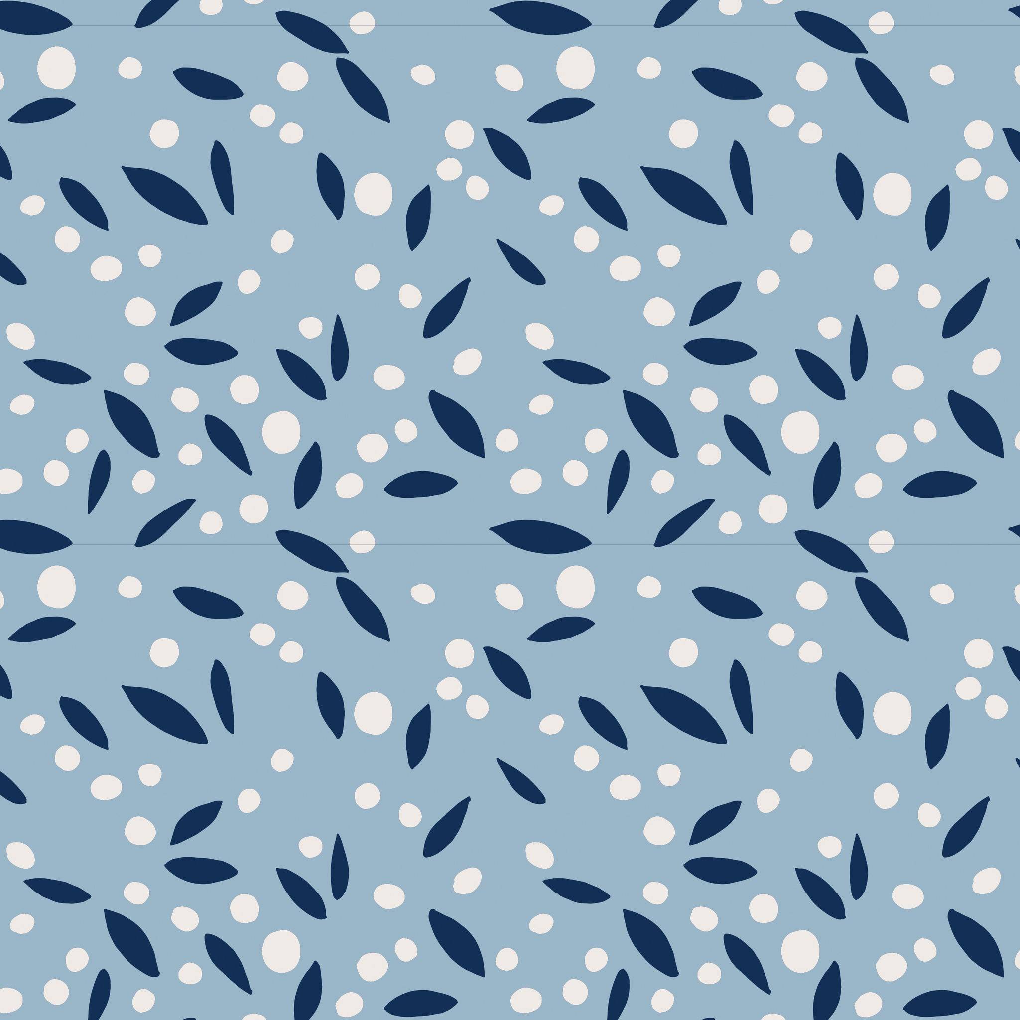 Clairefontaine Geschenkpapierrolle Kraft 70g 50x0,70m, Minimalist - Blau 223859C