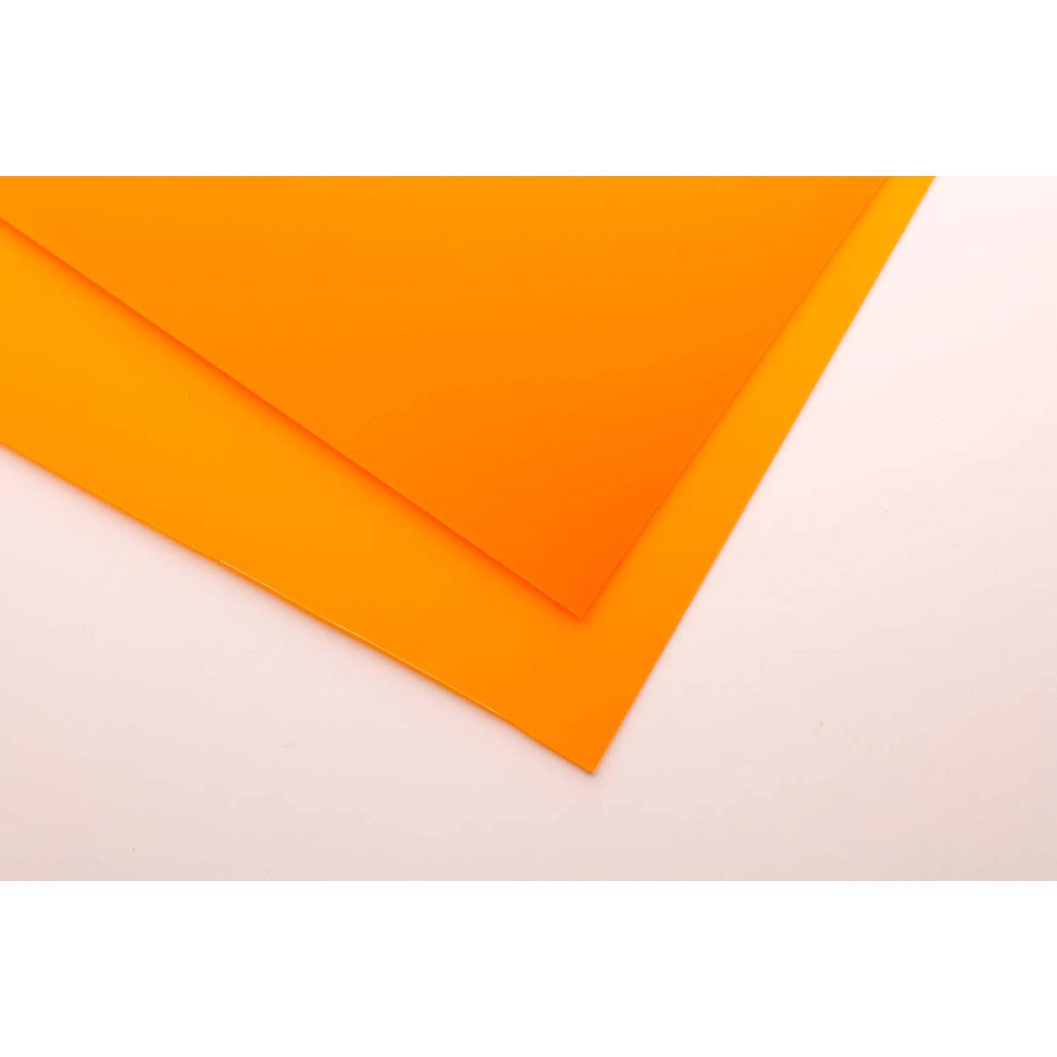 Clairefontaine Packung 10 Bogen PP transparent, 50x70cm Hellorange 975854C