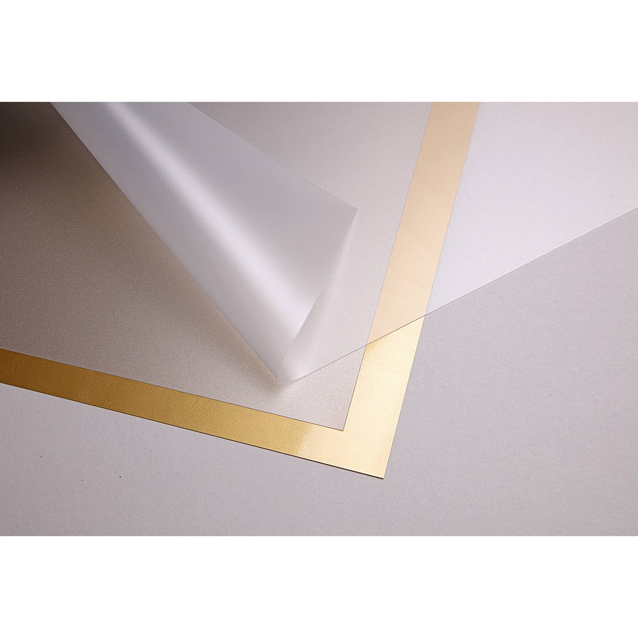 Clairefontaine Packung 10 Bogen PP transparent, 50x70cm Dunkelgrau 975861C