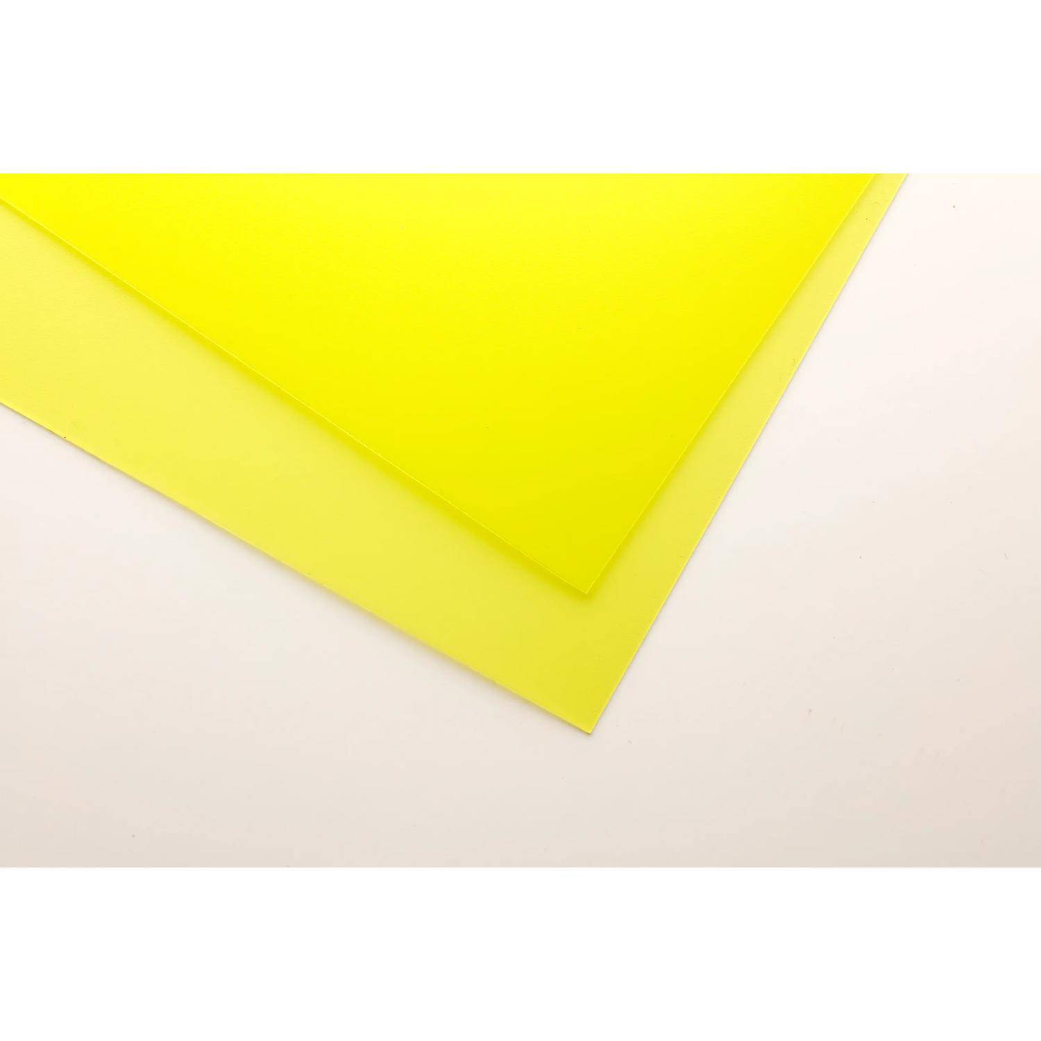 Clairefontaine Polypro, Packung 10 Bogen PP transparent, 50x70cm Gelb 975853C