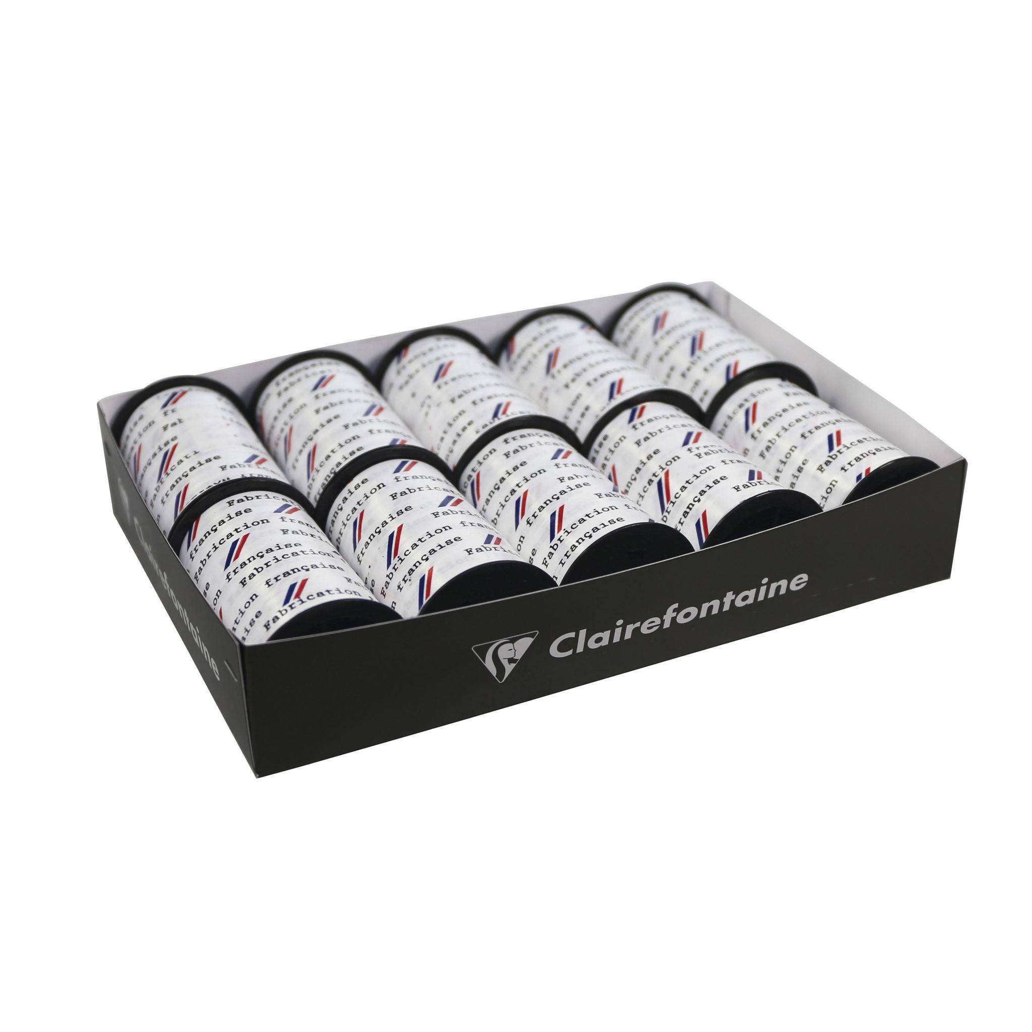Clairefontaine Set 10 Spulen Geschenkband 10mx10mm Weiß 612700C