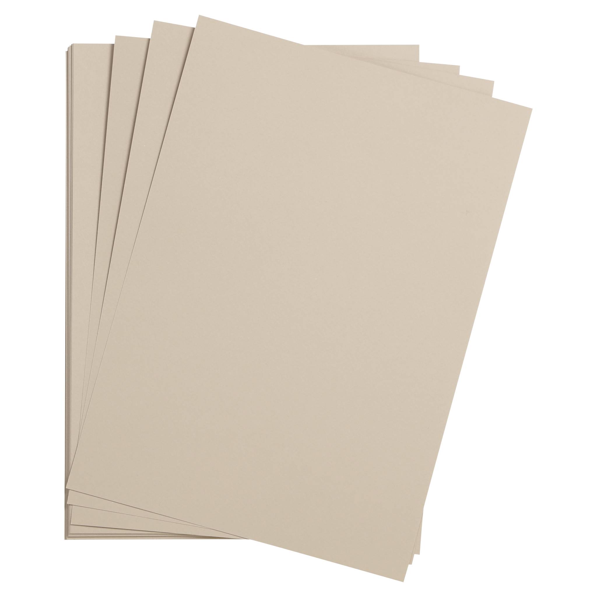 Clairefontaine Zeichenpapier 50x65 cm 160g, Pack. 24 Bogen - Hellgrau 93781C