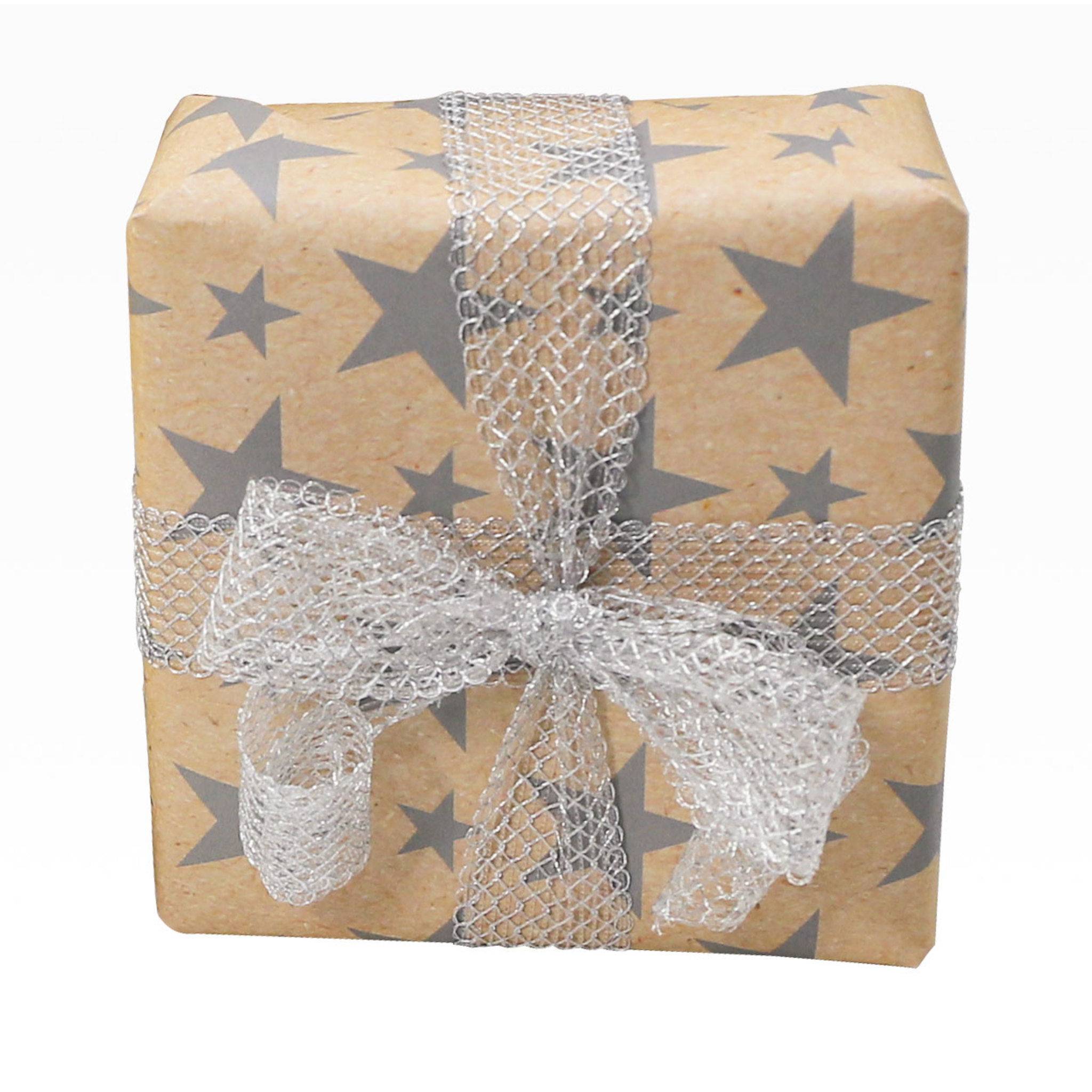 Clairefontaine Geschenkpapierrolle Kraft 50x0,70m, Weihnachten Silber 223801C