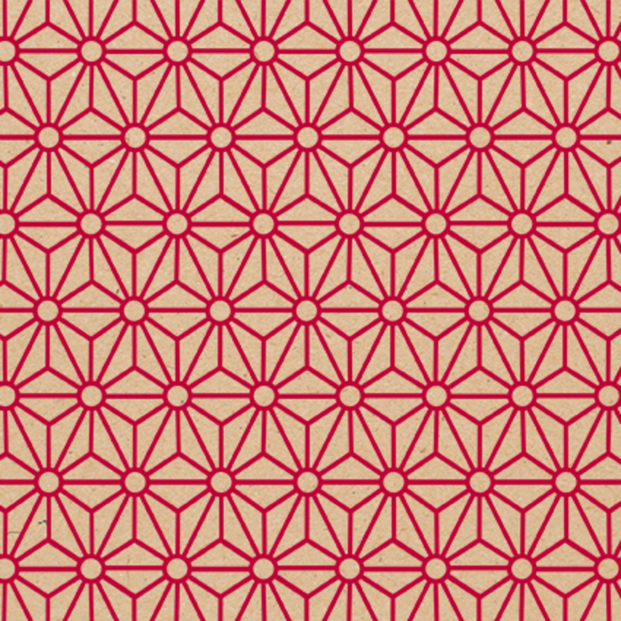 Clairefontaine Geschenkpapierrolle Kraft 70g 50x0,70m, Weihnachten Rot 223802C