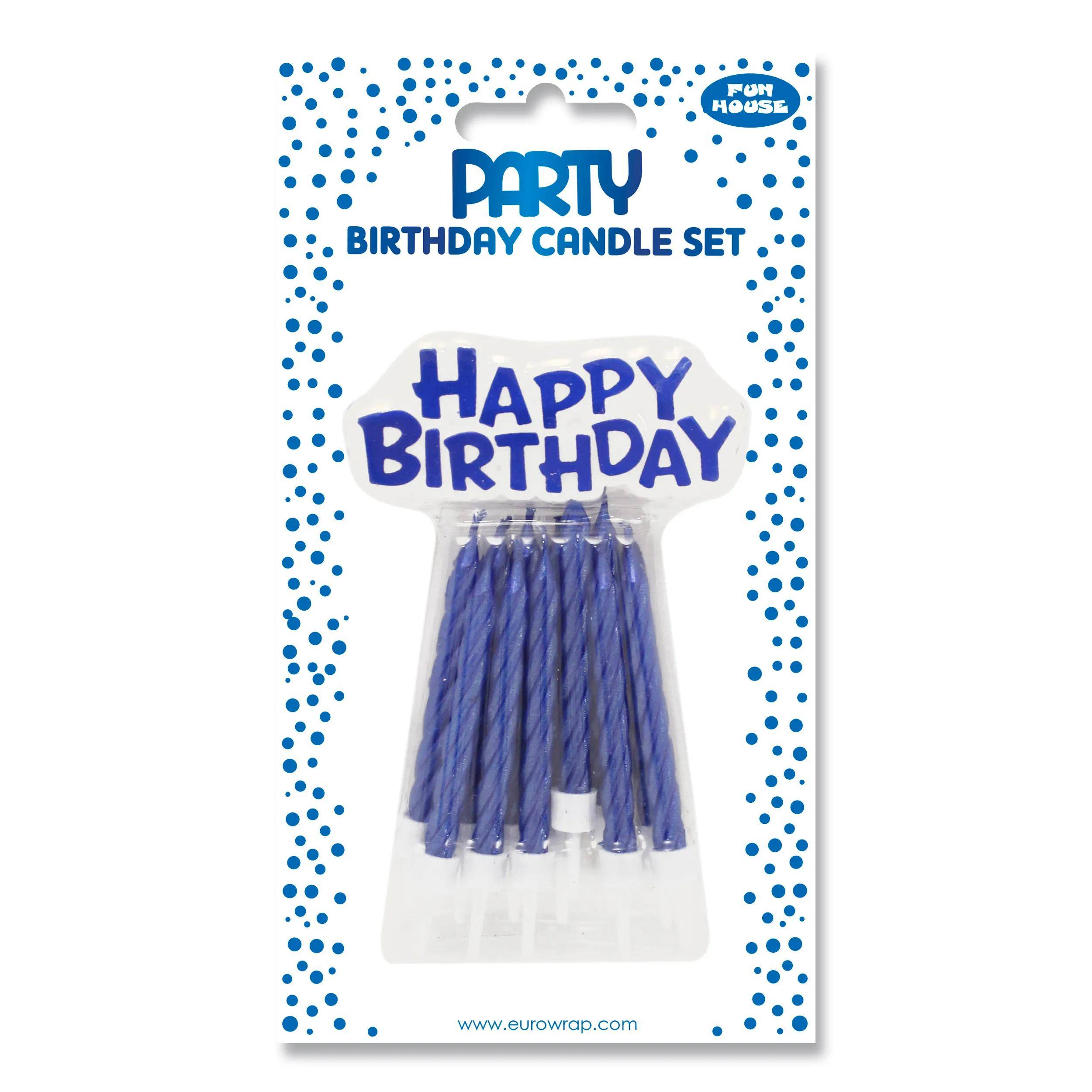 Clairefontaine 6x Set mit 36 blauen Geburtstagskerzen - Blau 26571-BC