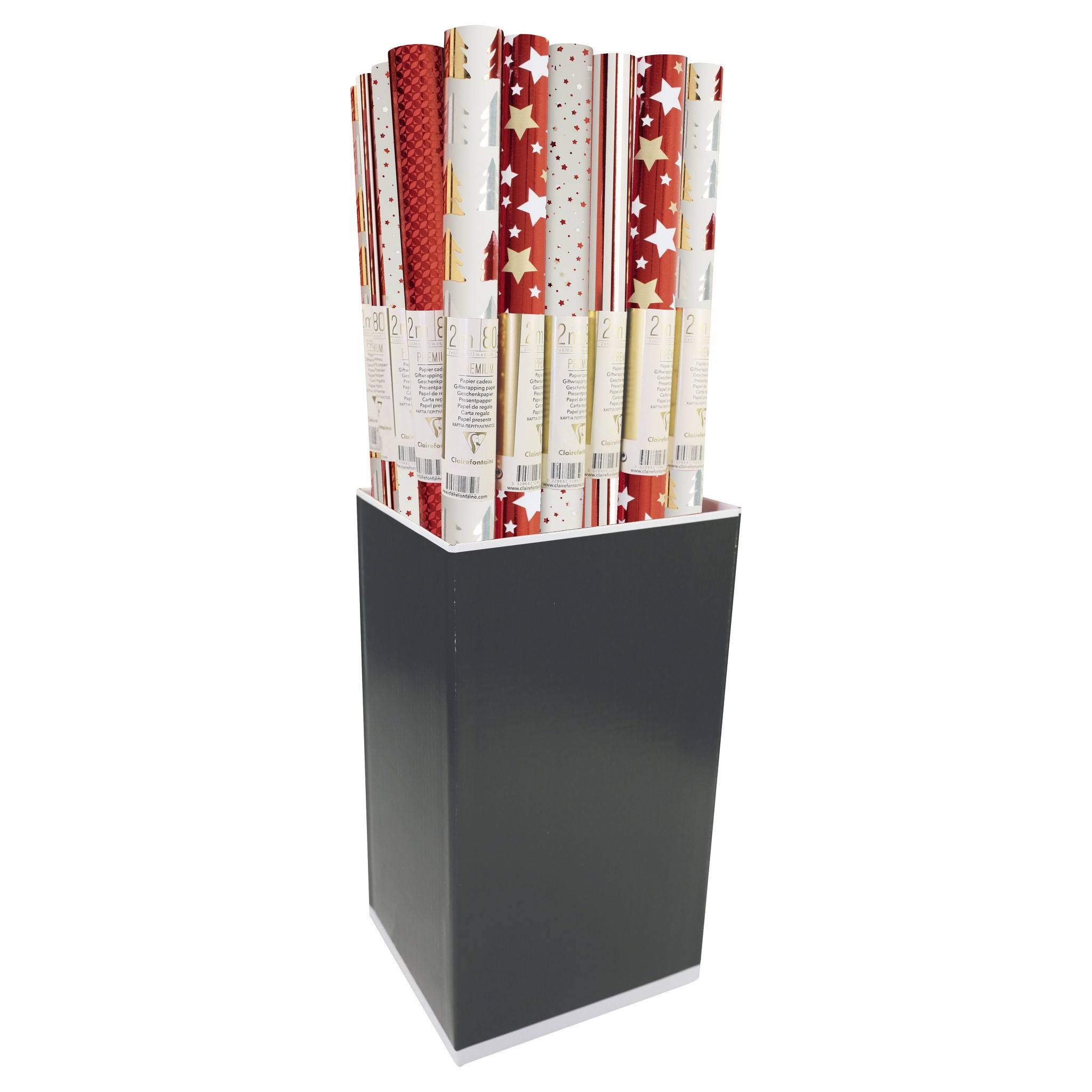 Clairefontaine 30x Geschenkpapierrollen 2x0,70m Weihnachten Santa Sort. 212875C