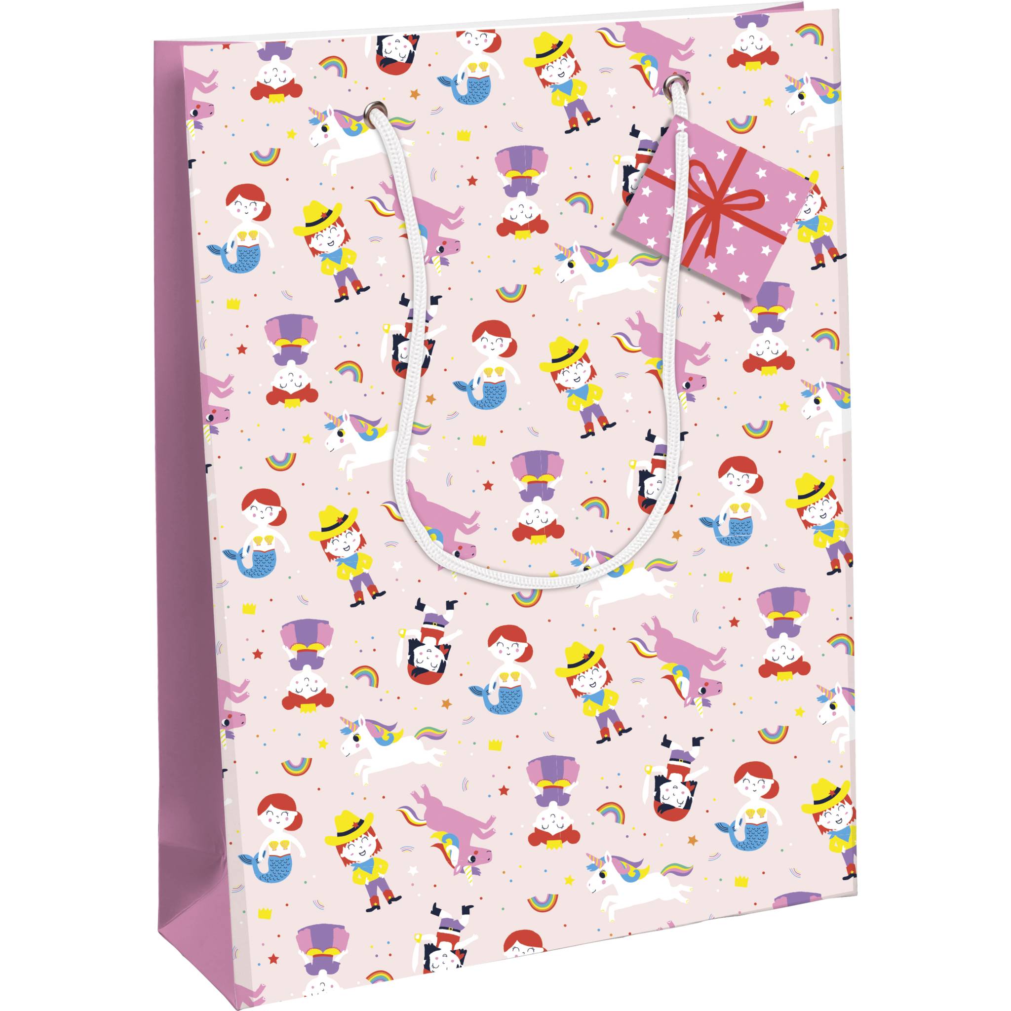 Clairefontaine 6x Geschenktasche 26,5x14xx33 cm, 210g, rosa Mehrfarbig 28788-2C