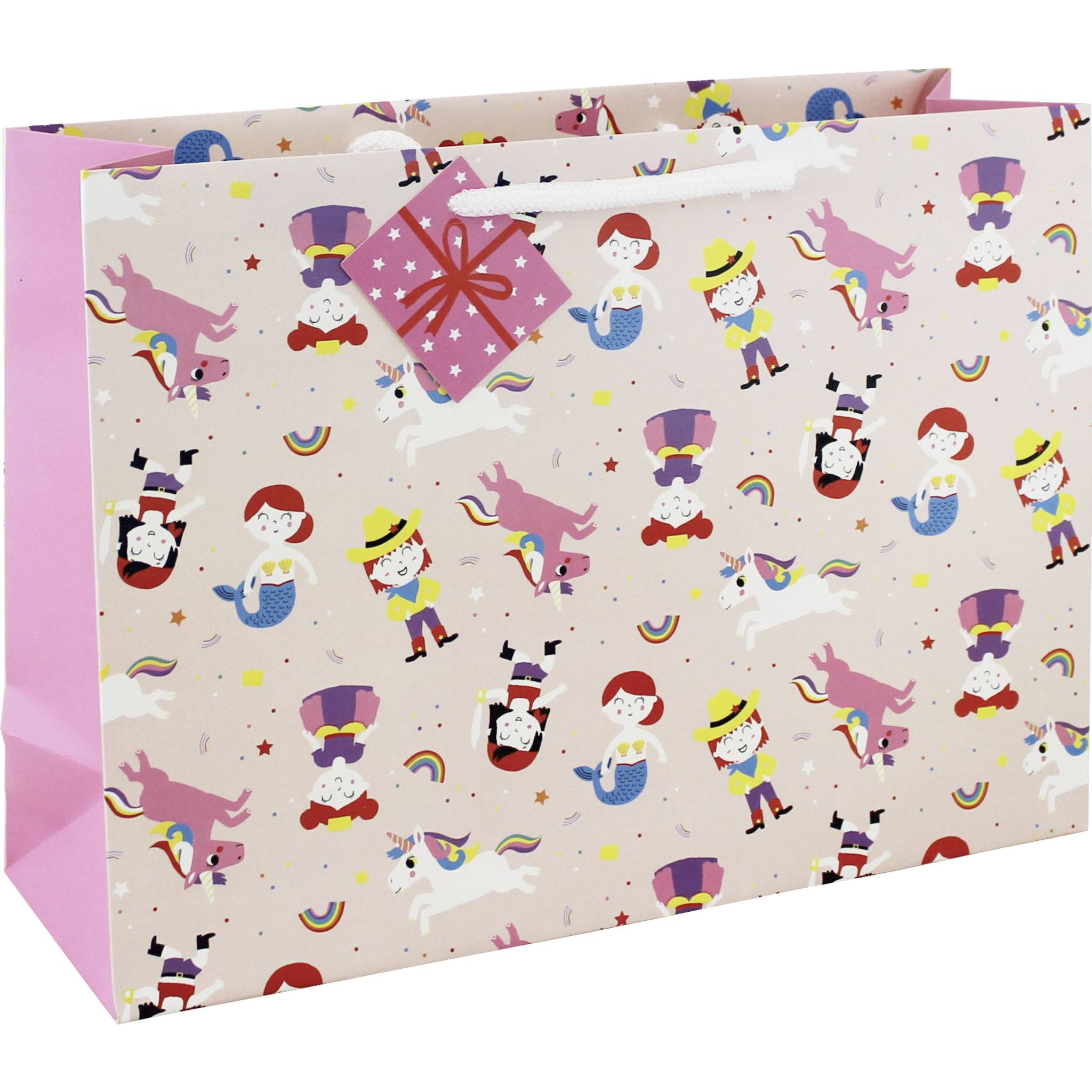 Clairefontaine 6x Geschenktasche 37,3x11,8x27,5 cm 210g rosa Mehrfarbig 28788-6C