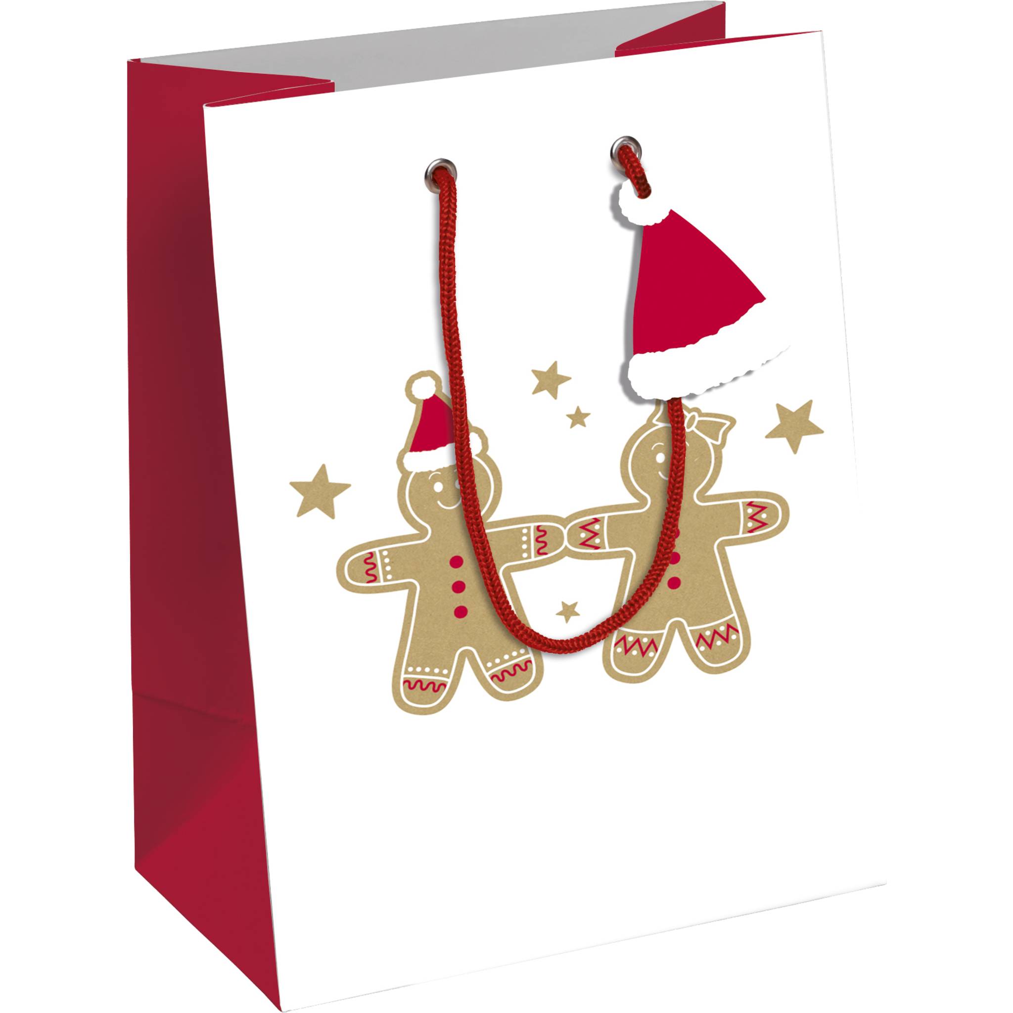 Clairefontaine 6x Geschenktasche Lebkuchen 21,5x10,2x25,3cm Weiß X-30900-3C