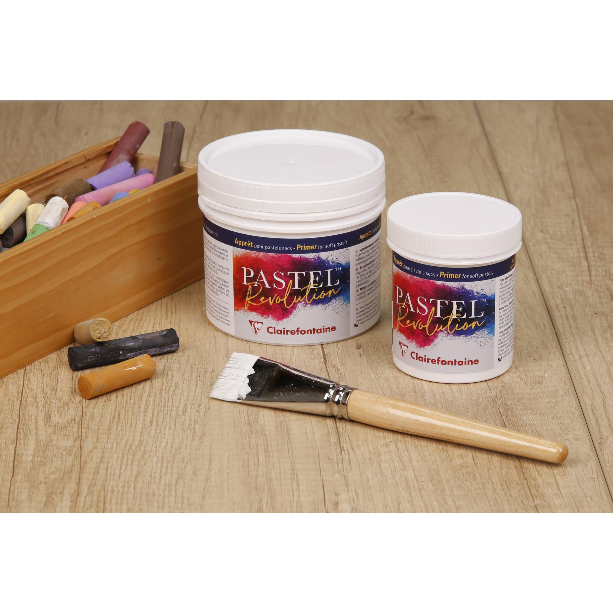 Clairefontaine 3x Pastellgrundierung Pastel Revolution, Topf 500ml 975290C