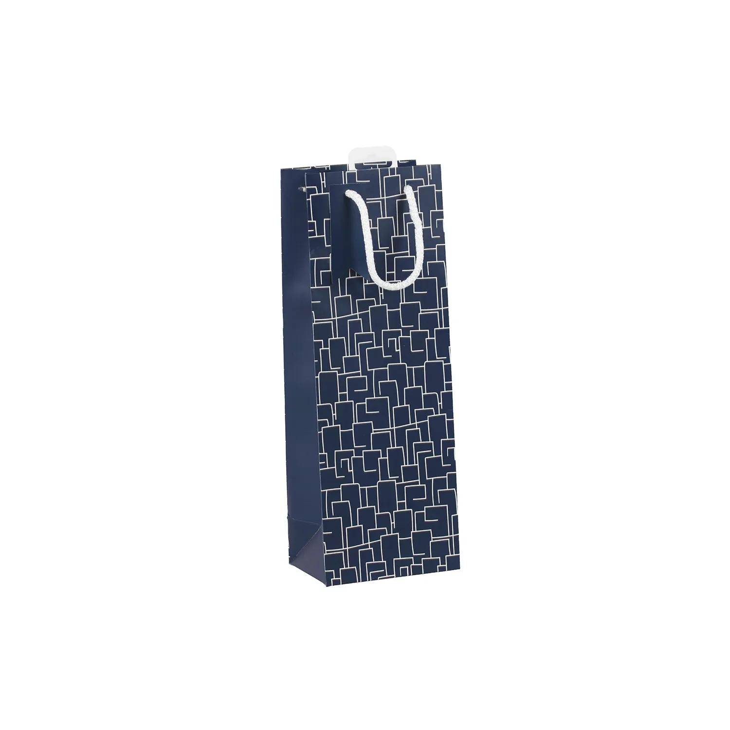 Clairefontaine 6x Geschenktasche, Men in blue, 12,7x9x35,5 cm Blau 30615-4C