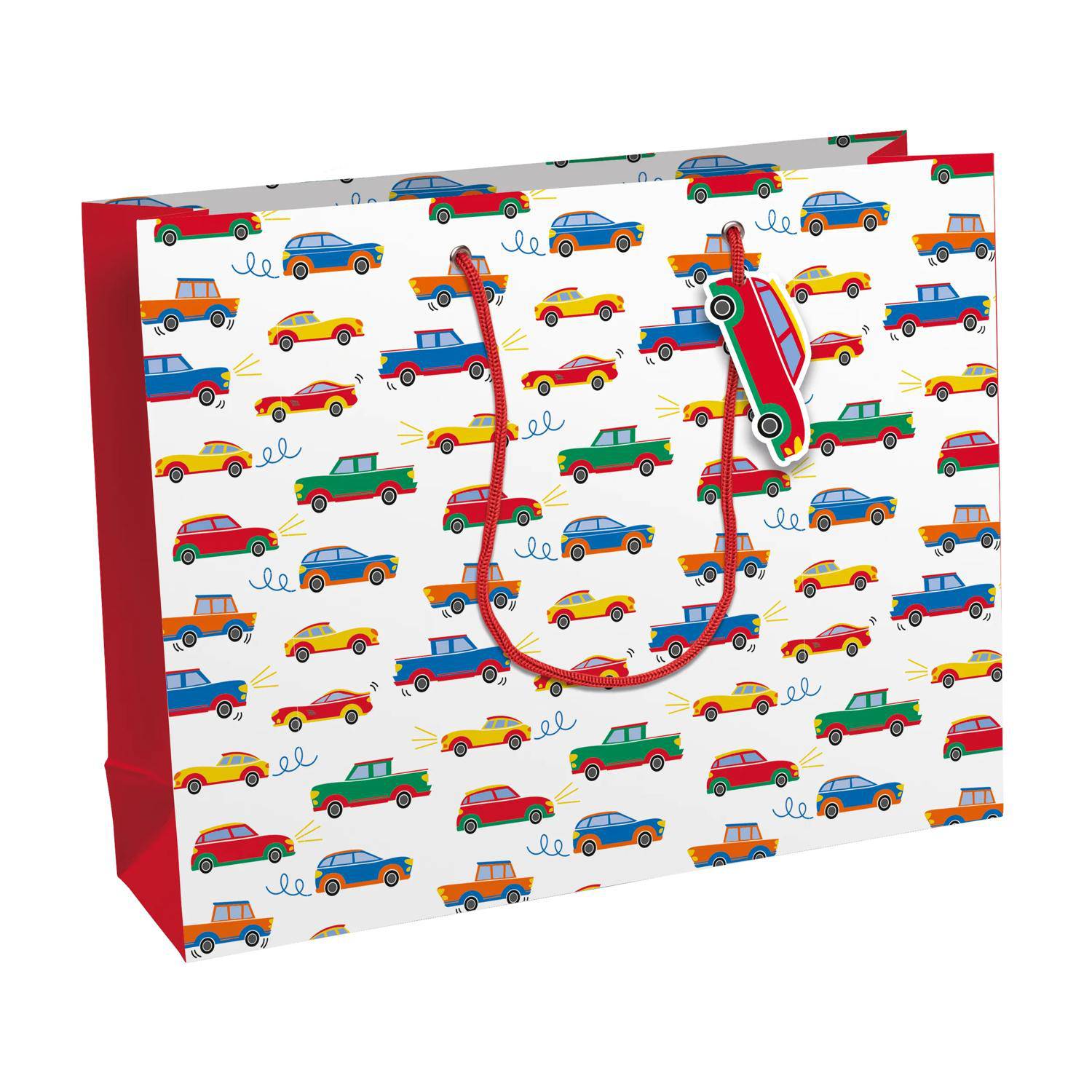 Clairefontaine 6x Autos, Geschenktasche Shopping 37x12x27cm Mehrfarbig 32472-6C