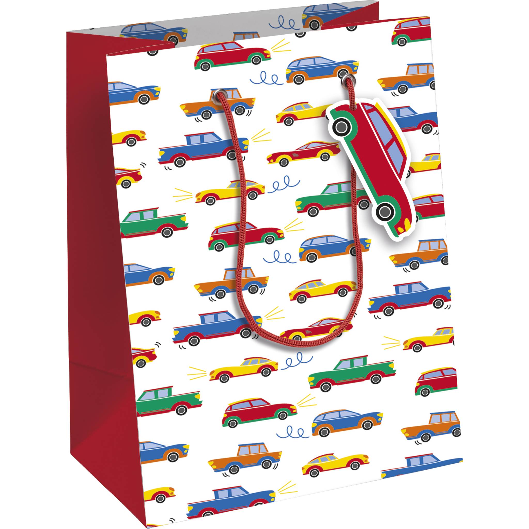 Clairefontaine 6x Autos Kinder Geschenktasche M 21,5x10x25cm Mehrfarbig 32472-3C