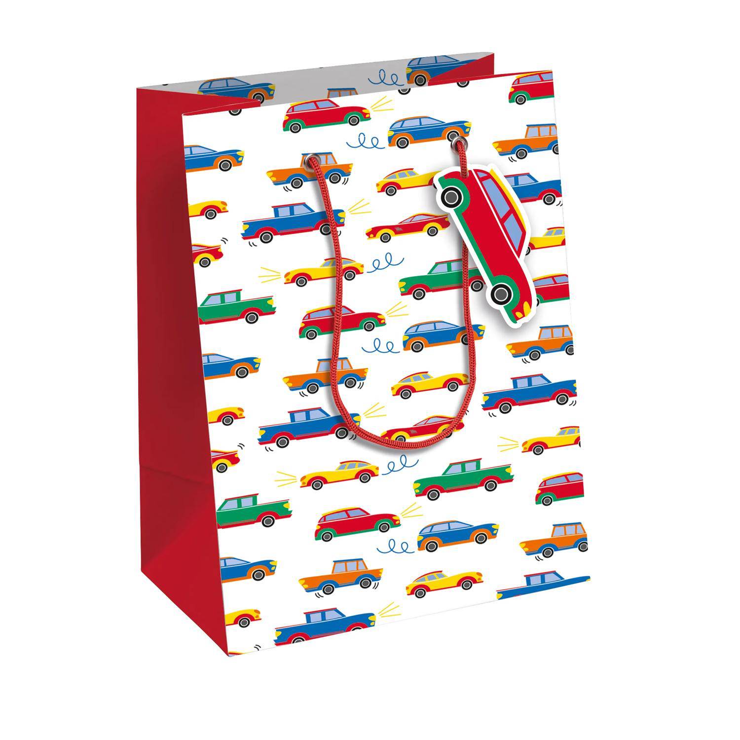Clairefontaine 6x Autos Kinder Geschenktasche M 21,5x10x25cm Mehrfarbig 32472-3C