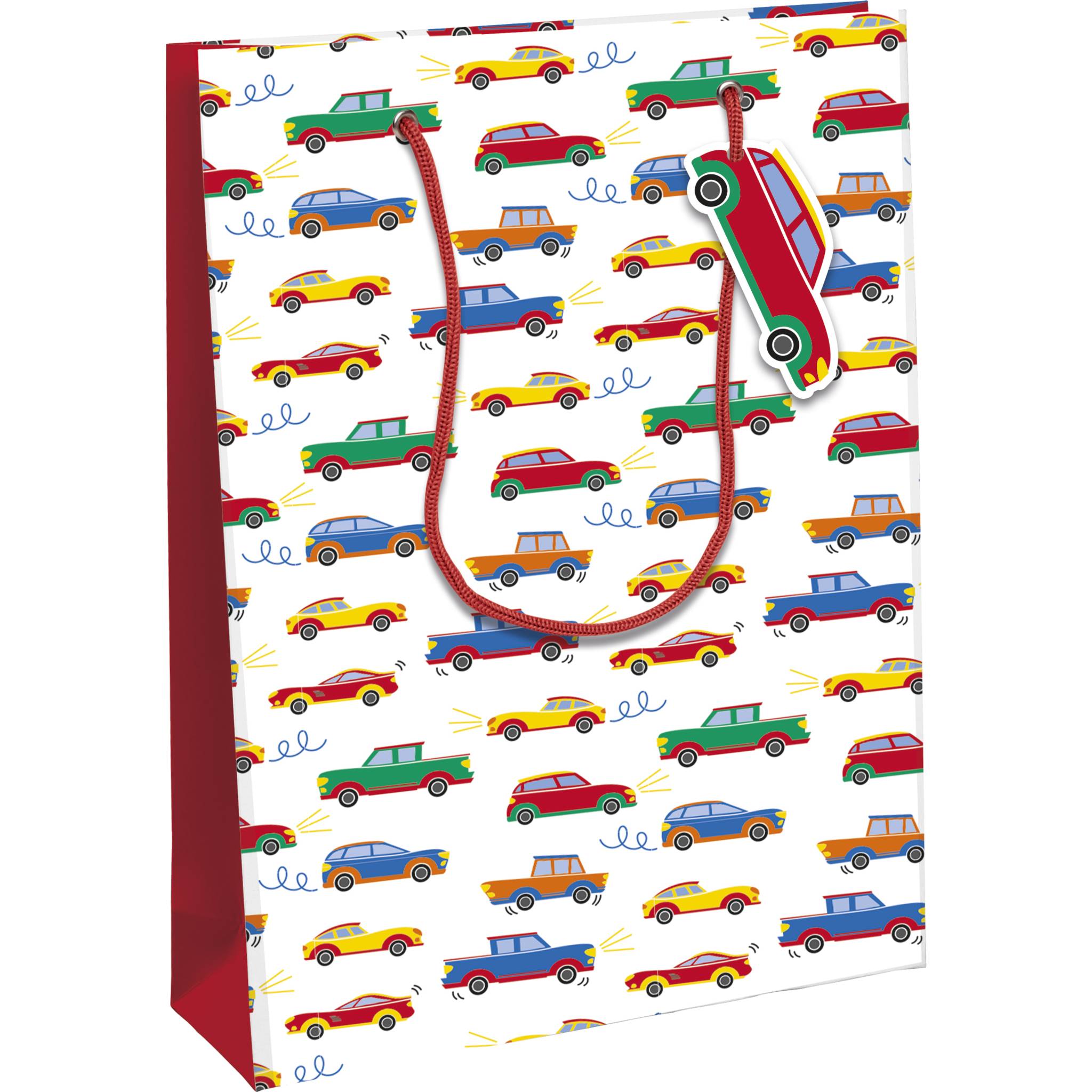 Clairefontaine 6x Autos, Kinder Geschenktasche L 26x14x33 cm Mehrfarbig 32472-2C