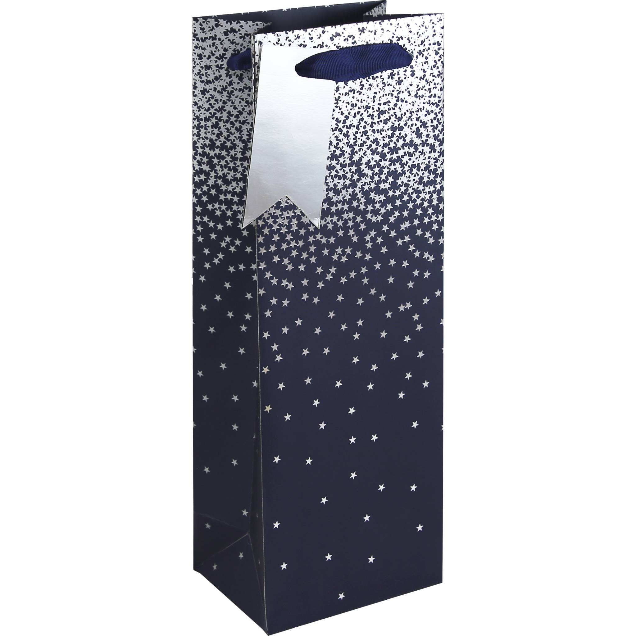 Clairefontaine 6x Geschenktasche Flasche, 12,7x9x35,5 cm - Blau 30861-4C