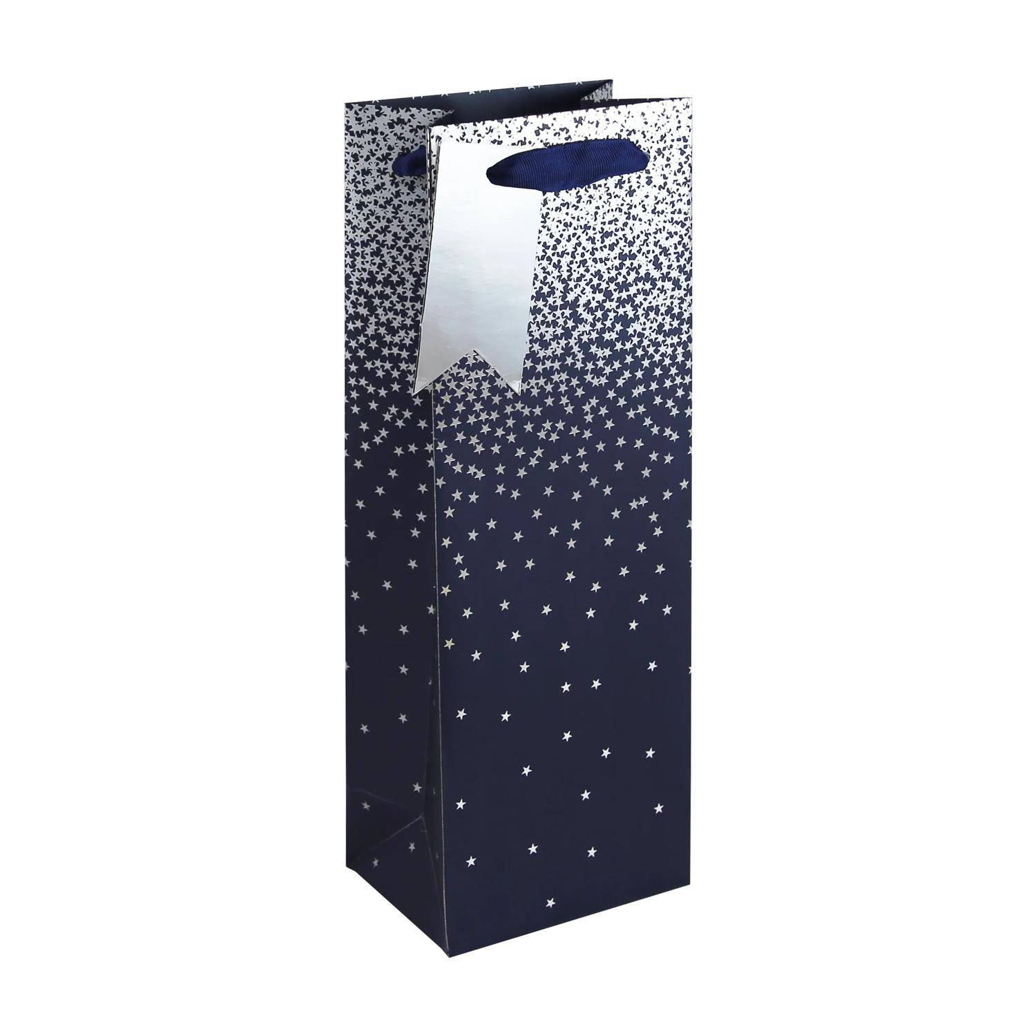 Clairefontaine 6x Geschenktasche Flasche, 12,7x9x35,5 cm - Blau 30861-4C
