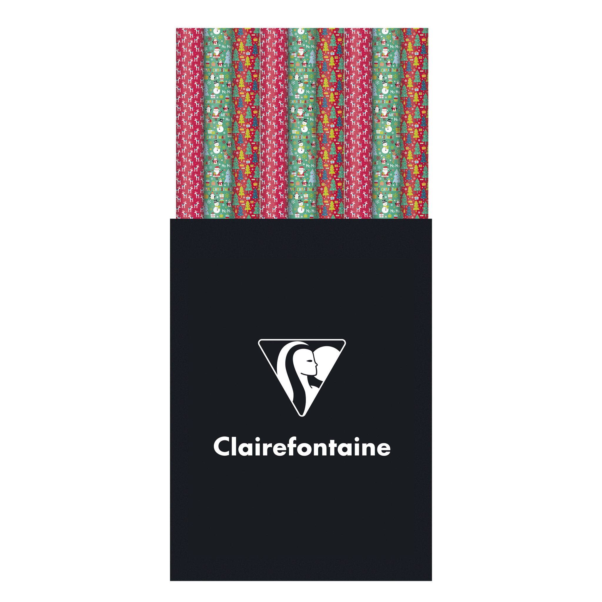 Clairefontaine 60x Geschenkpapierrollen Alliance 2x0,70m Weihnachten 211933C