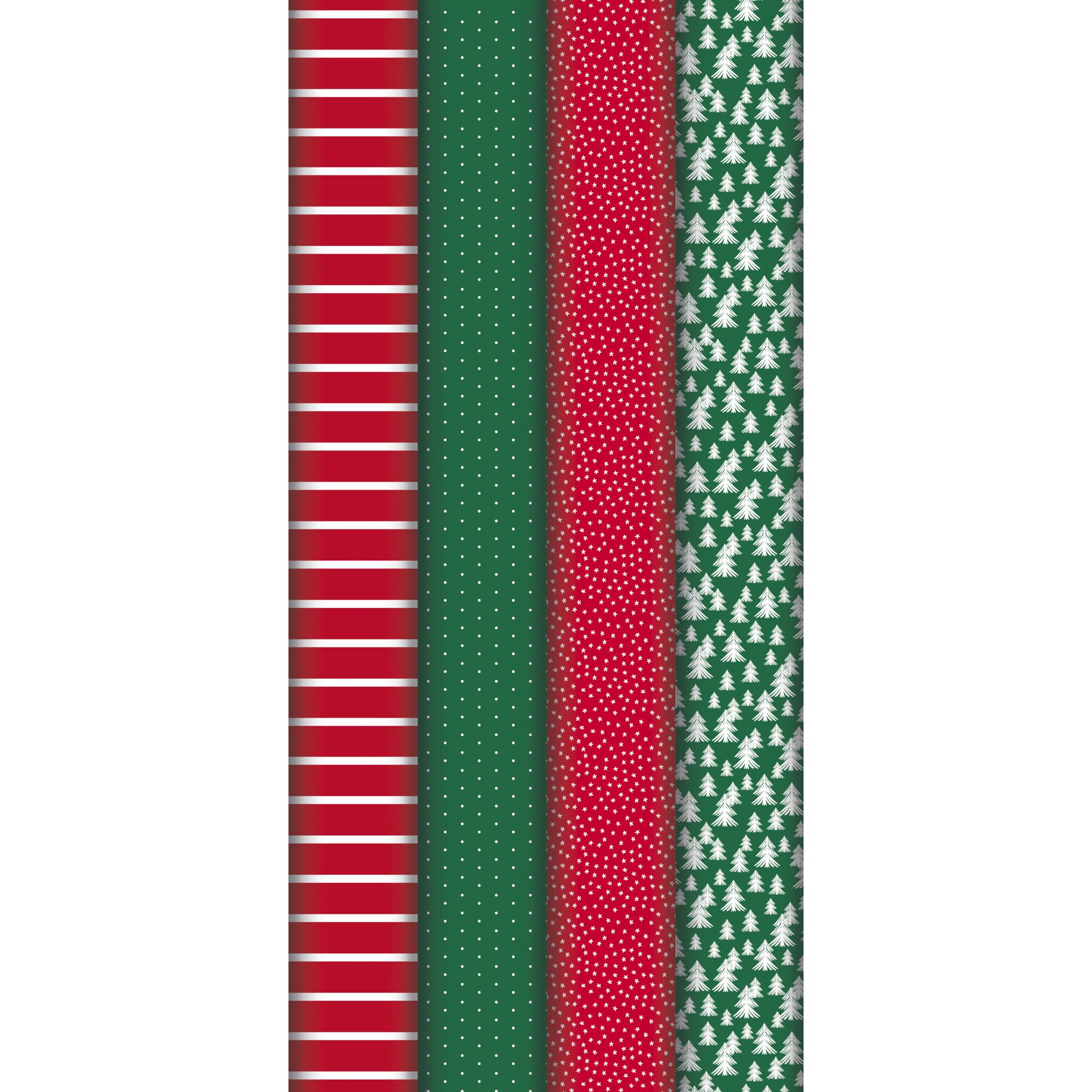 Clairefontaine 20x Geschenkpapierrollen 80g rot & grün 5x0,70m Sortiert 202099C