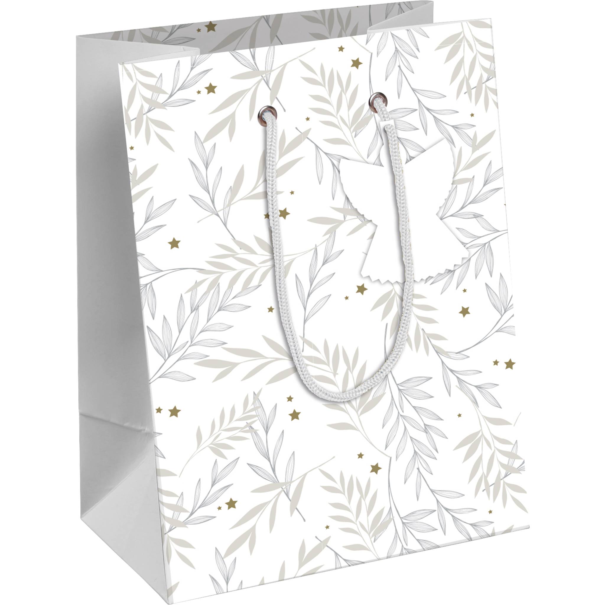 Clairefontaine 6x Geschenktasche 21,5x10,2x25,3cm, Weihnachten Weiß X-29520-3C