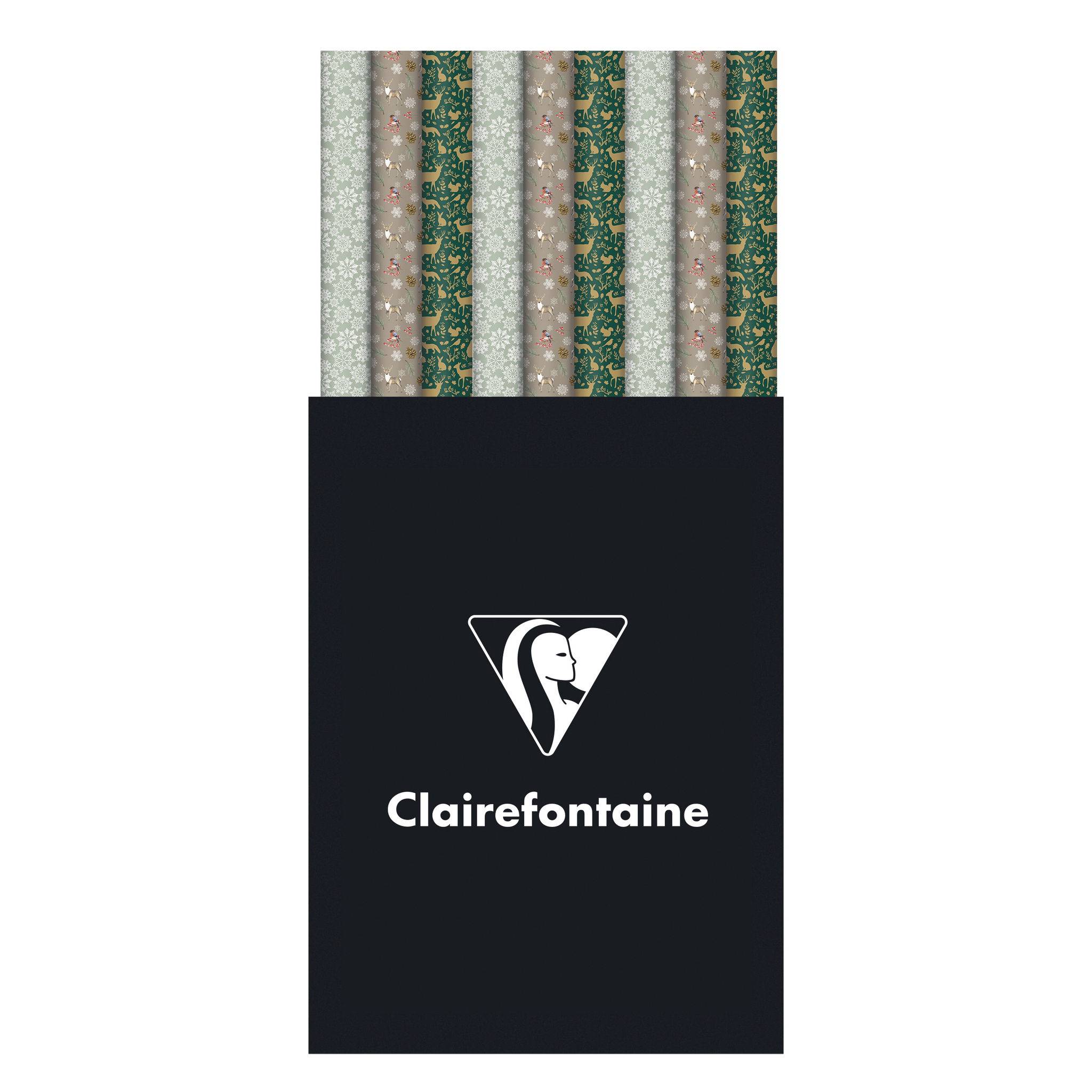 Clairefontaine 60x Geschenkpapierrollen Alliance 57g 2x0,70m Weihnachten 211932C