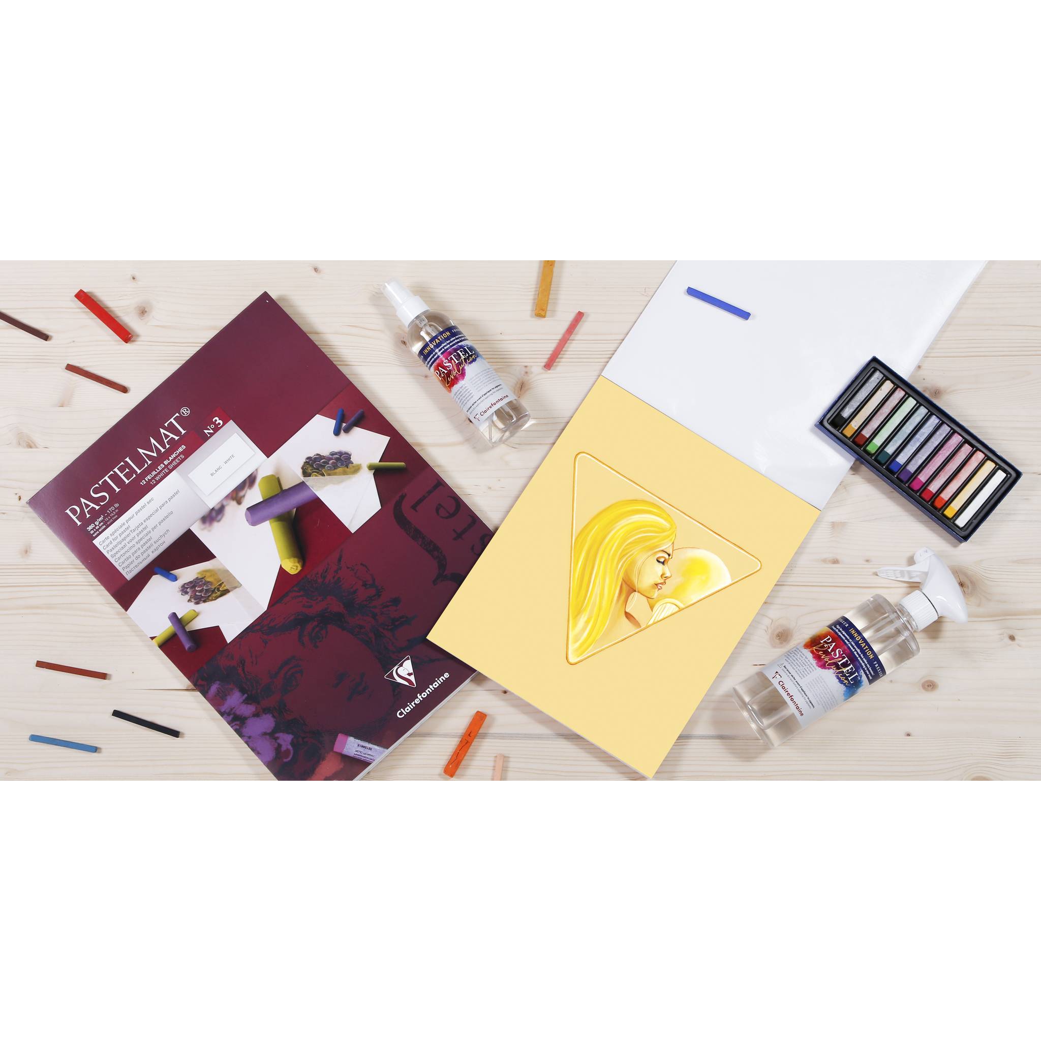 Clairefontaine 4x Nachfüllflasche Hafter Pastel Revolution 1L 975191C