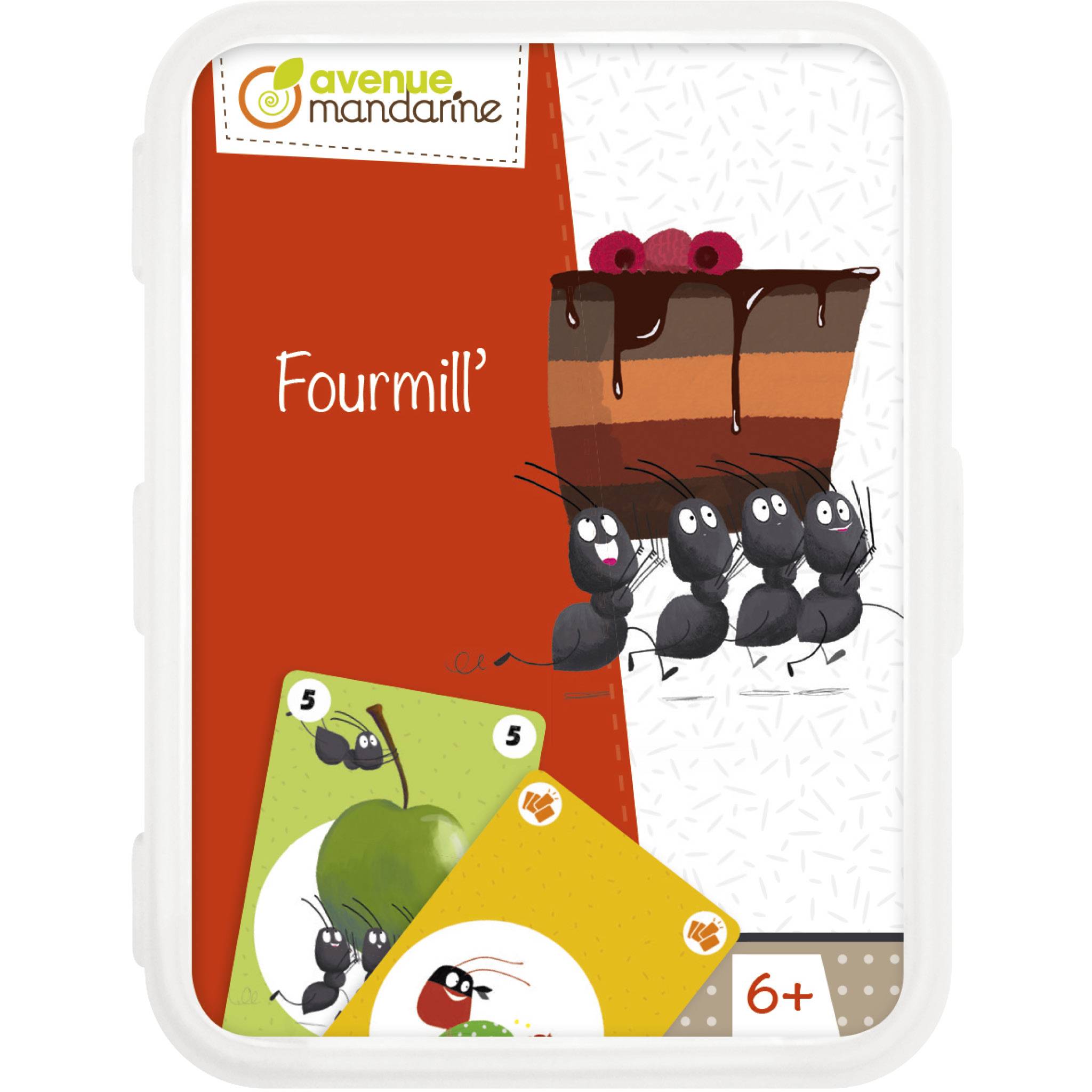 Avenue Mandarine 4x Kartenspiel, Fourmi'll, Ameisen - Mehrfarbig CO182C